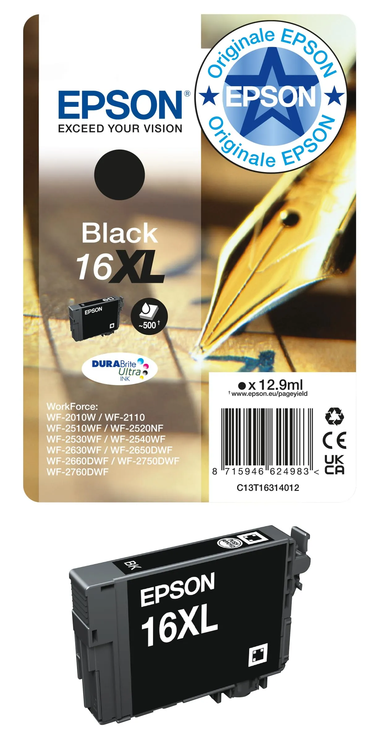 Epson 16 Penna e Cruciverba Cartuccia Nero Originale