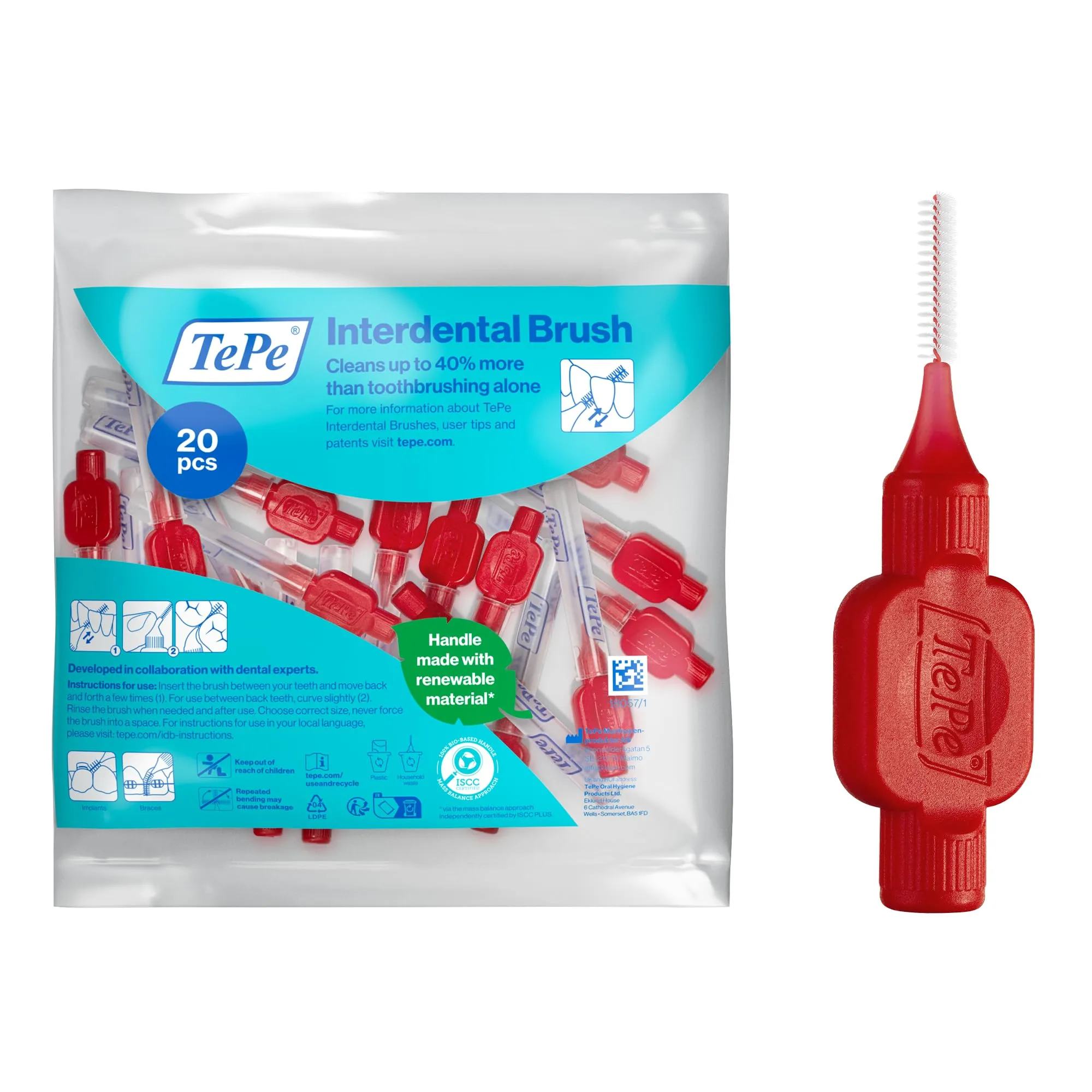 TePe Scovolino Originale Rosso 0.5mm (ISO 2) - 20 Pezzi