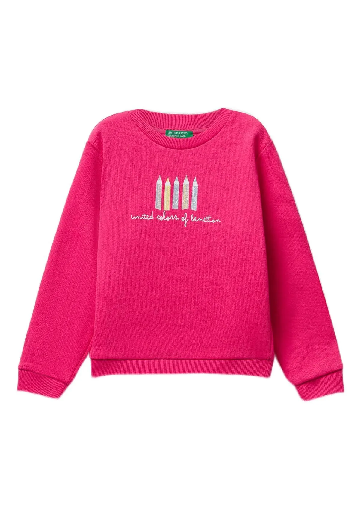 United Colors of Benetton Maglia Glitter Viola Bambina