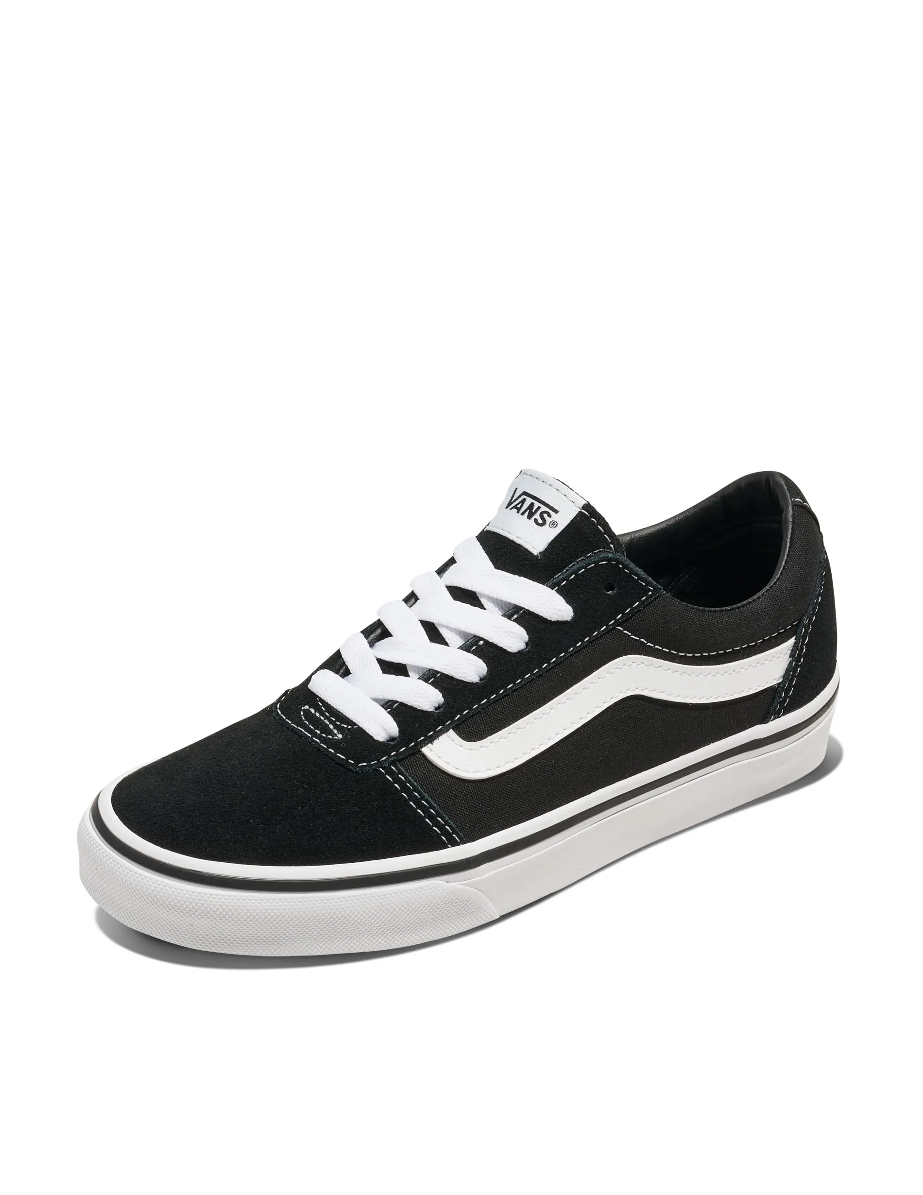Vans Ward, Sneaker Donna, Suede Canvas Black White, 42 EU