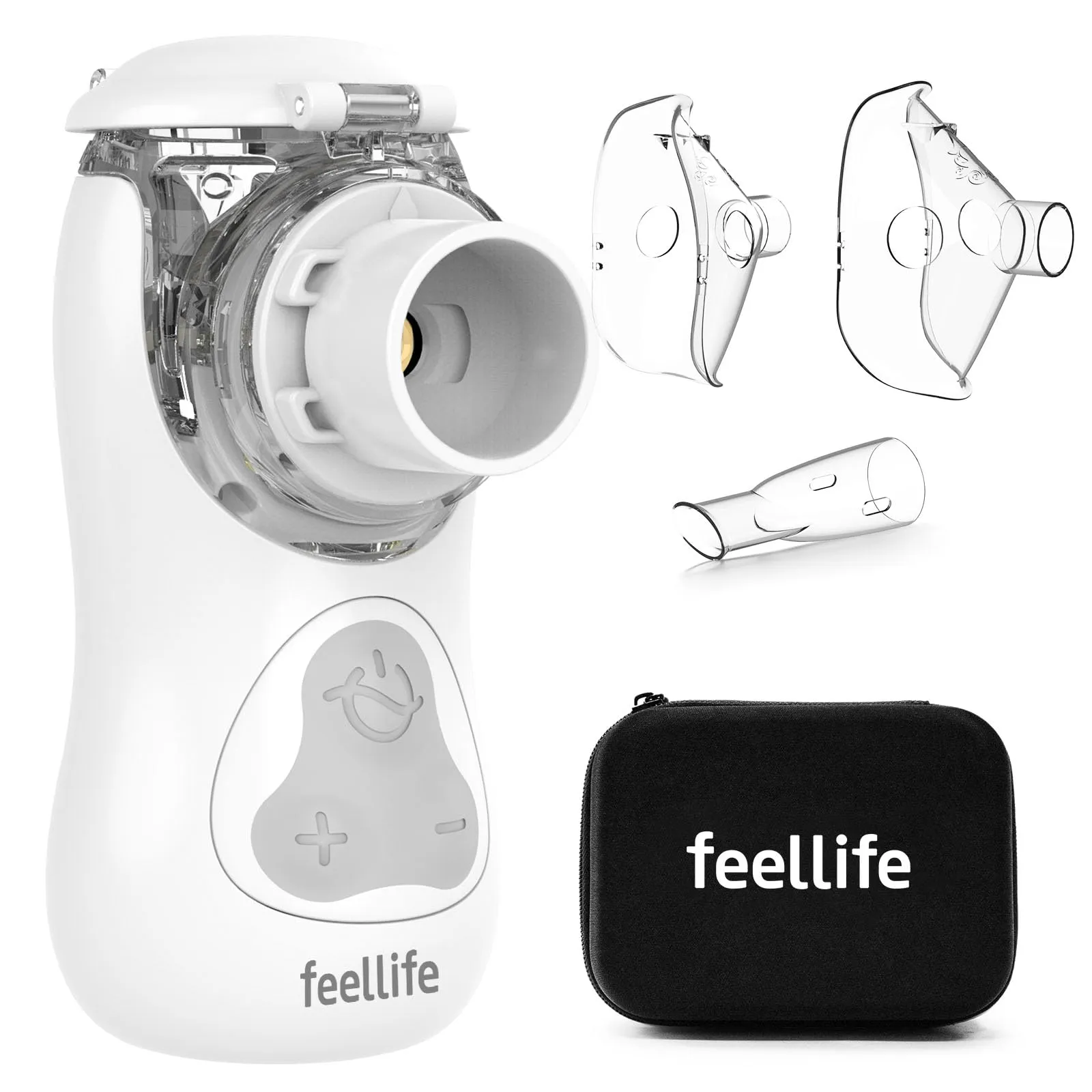 Aerosol Portatile Silenzioso FEELLIFE, Ricaricabile Typc-C, Velocità Regolabile, per Adulti e Bambini (Bianco)