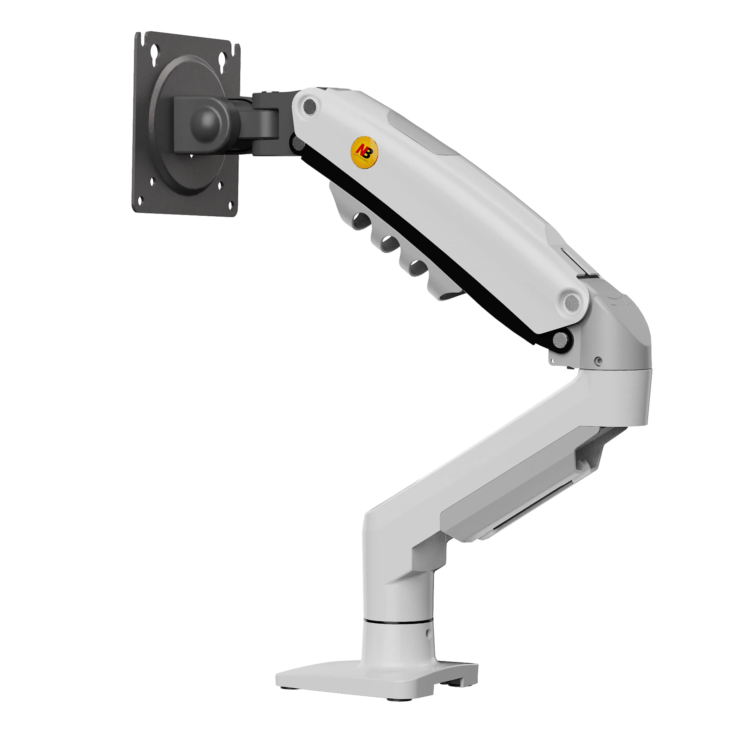 Supporto da scrivania con molla a gas per monitor 17-32 pollici, bianco