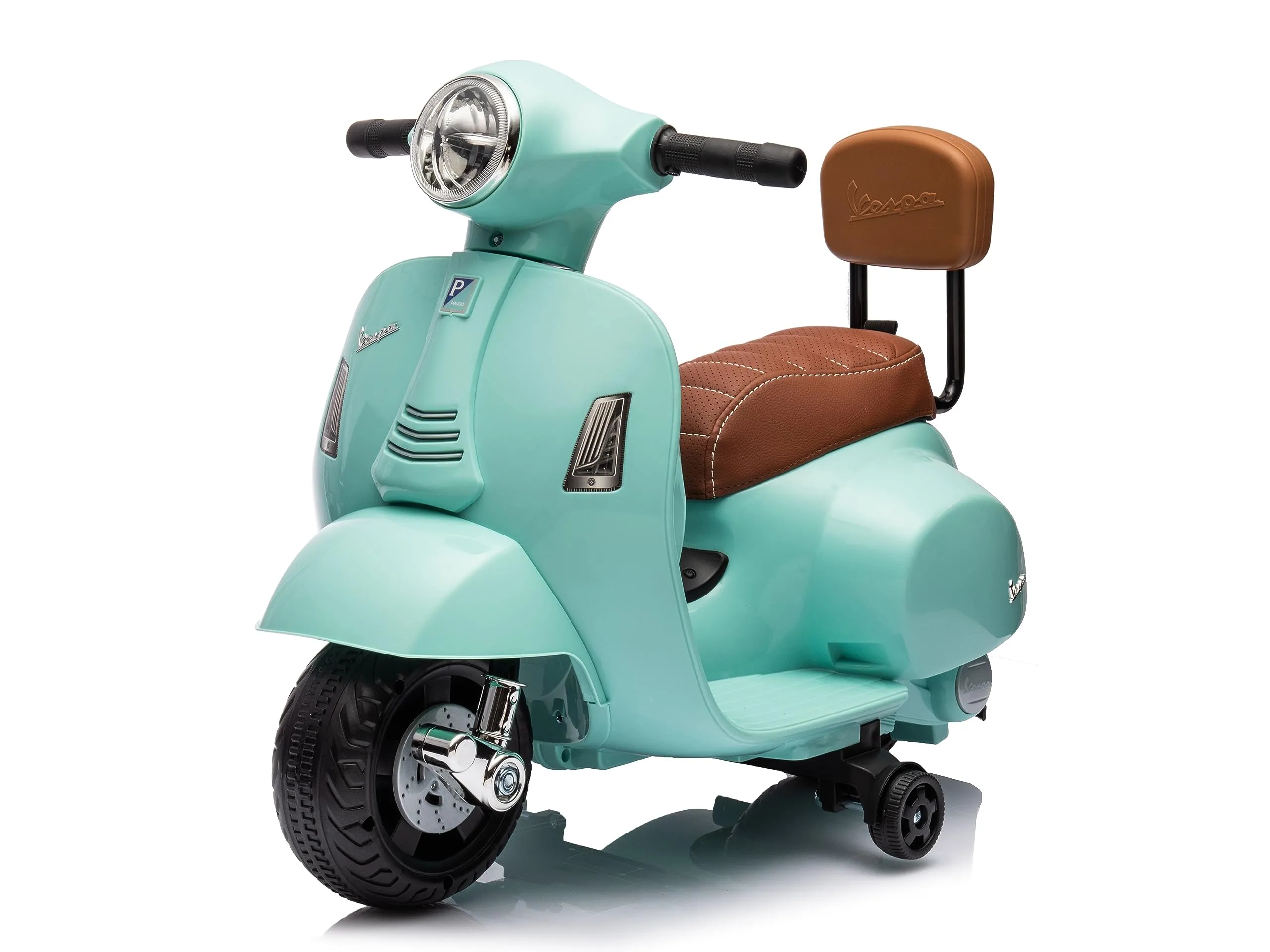 Mondial Toys Moto Elettrica Scooter per Bambini Mini Vespa GTS Piaggio 6V Verde Tiffany