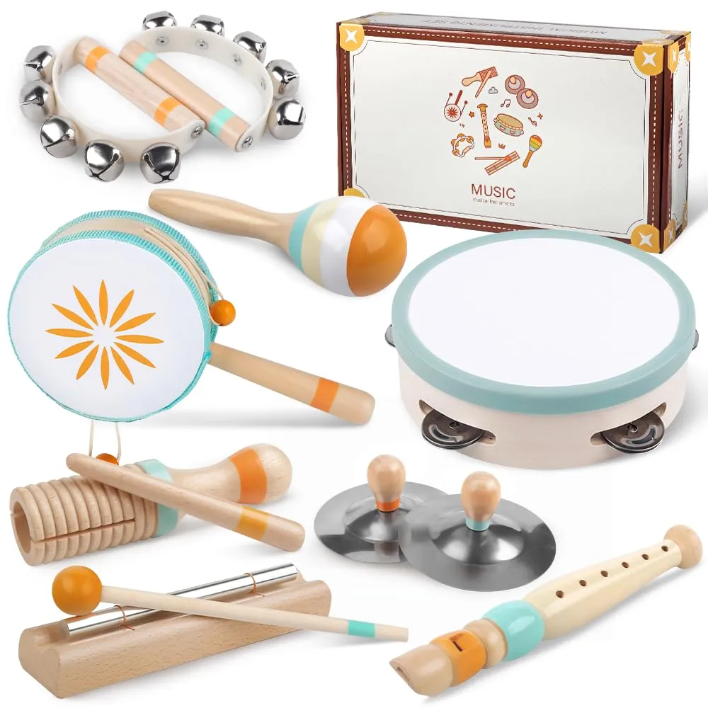 Set di strumenti musicali Montessori per bambini (8 in 1)