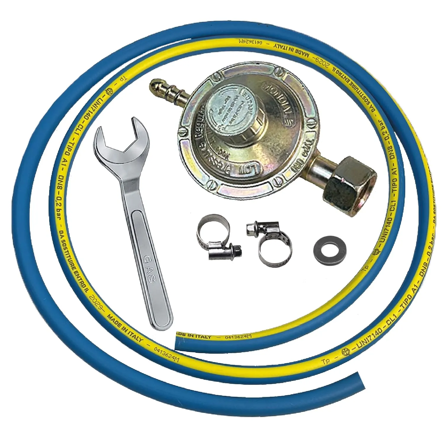 Kit Tubo Regolatore Professionale Crisalide® per Gas GPL - 4 Pezzi