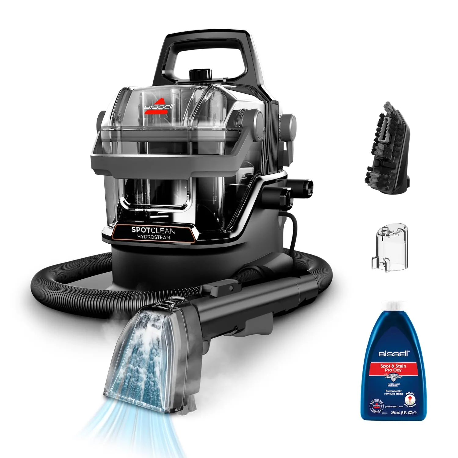 Bissell SpotClean HydroSteam - Pulitore Portatile a Iniezione/Estrazione per Macchie e Tappeti
