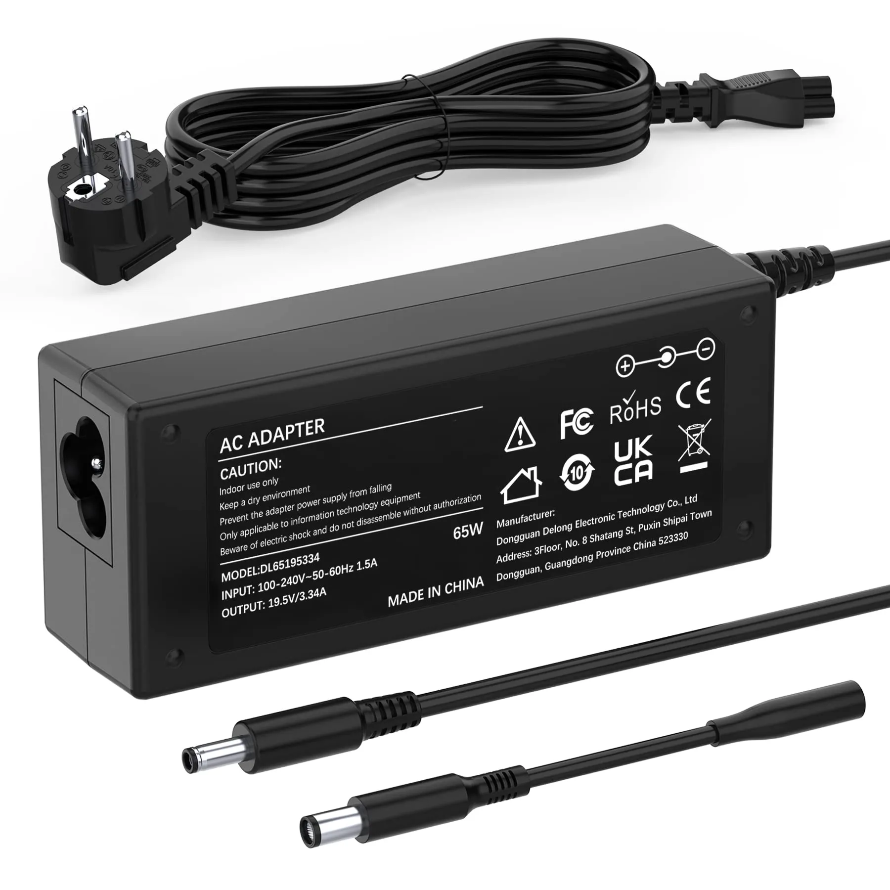 Alimentatore Compatibile Dell 65W per Inspiron, Vostro e Latitude