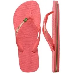 Havaianas HAV.Brasil - Sandali unisex con logo, Corallo tropicale, 31/32 EU