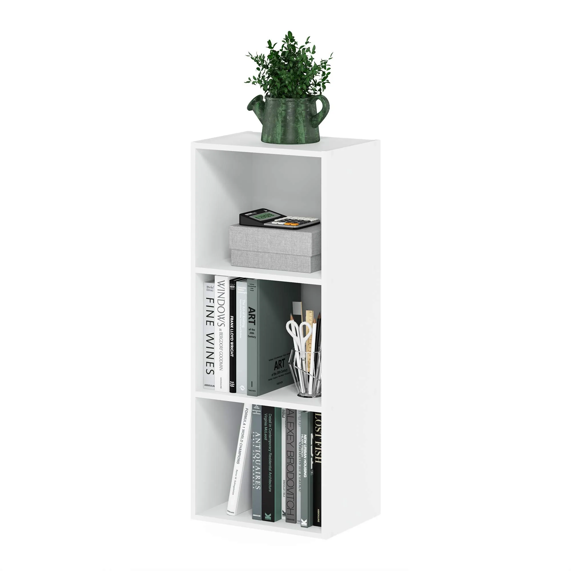 Furinno Luder Libreria a 3 Ripiani Aperti - Bianca