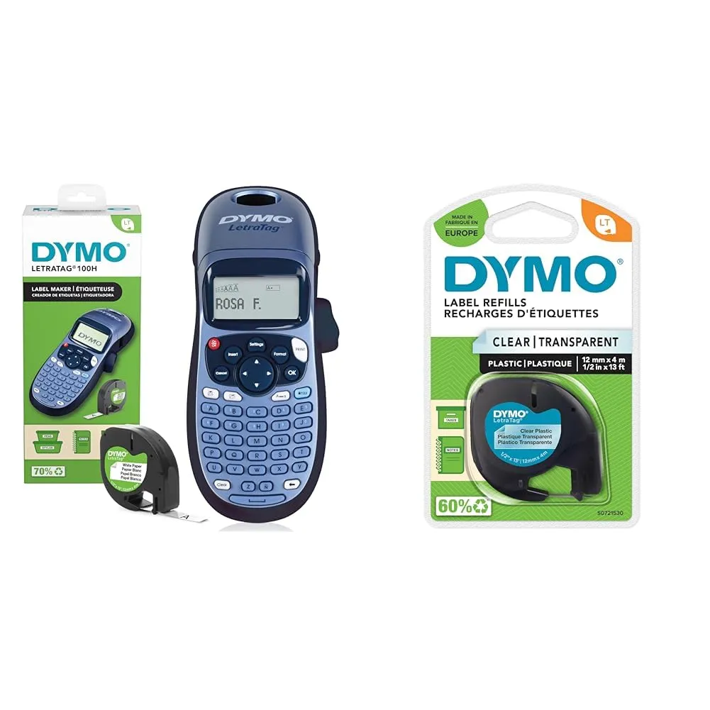 DYMO LetraTag LT-100T Etichettatrice con Nastro Trasparente