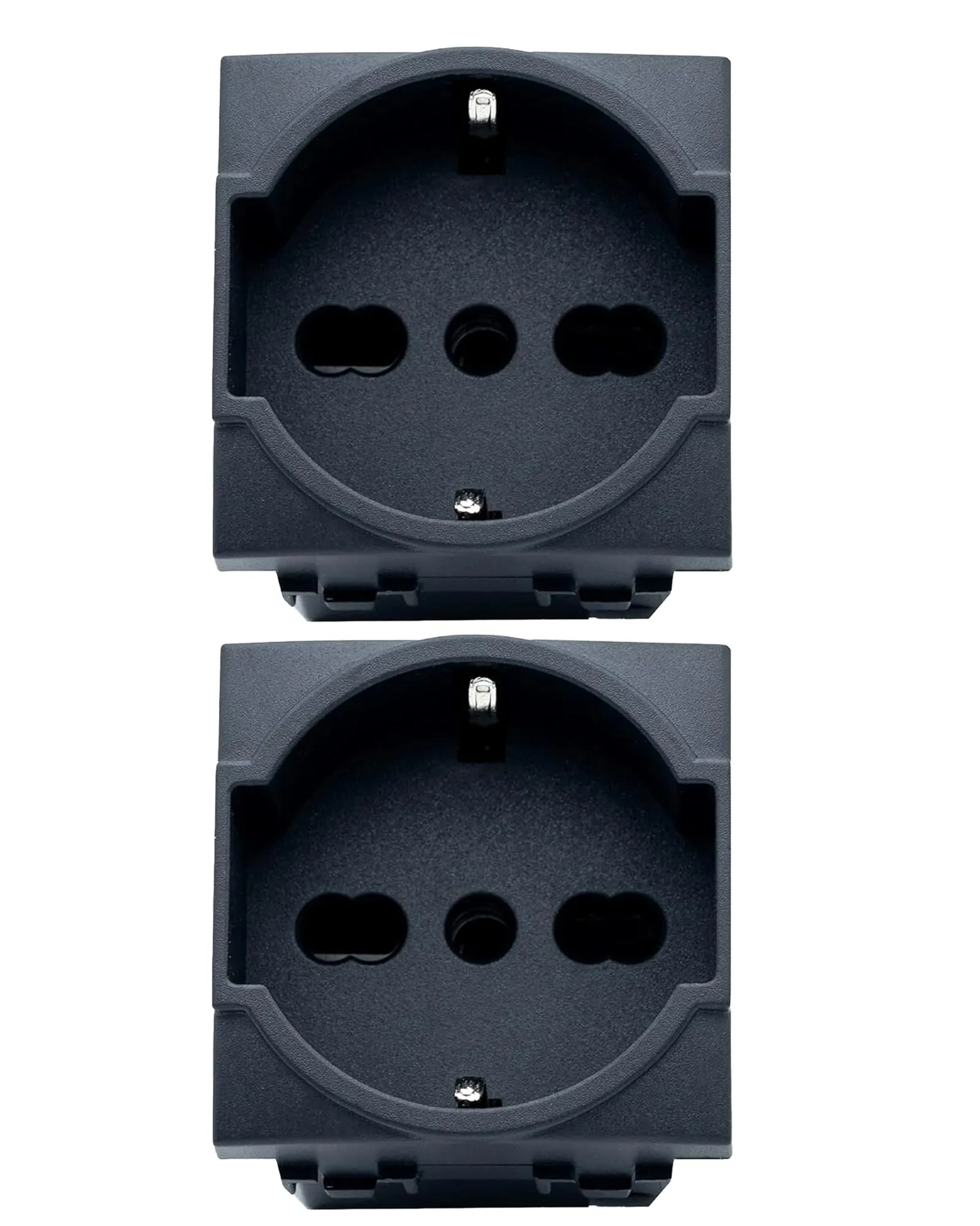 BRATEK - 2 Prese Schuko Compatibili con Bticino Living - Presa Elettrica 2P+T 16A