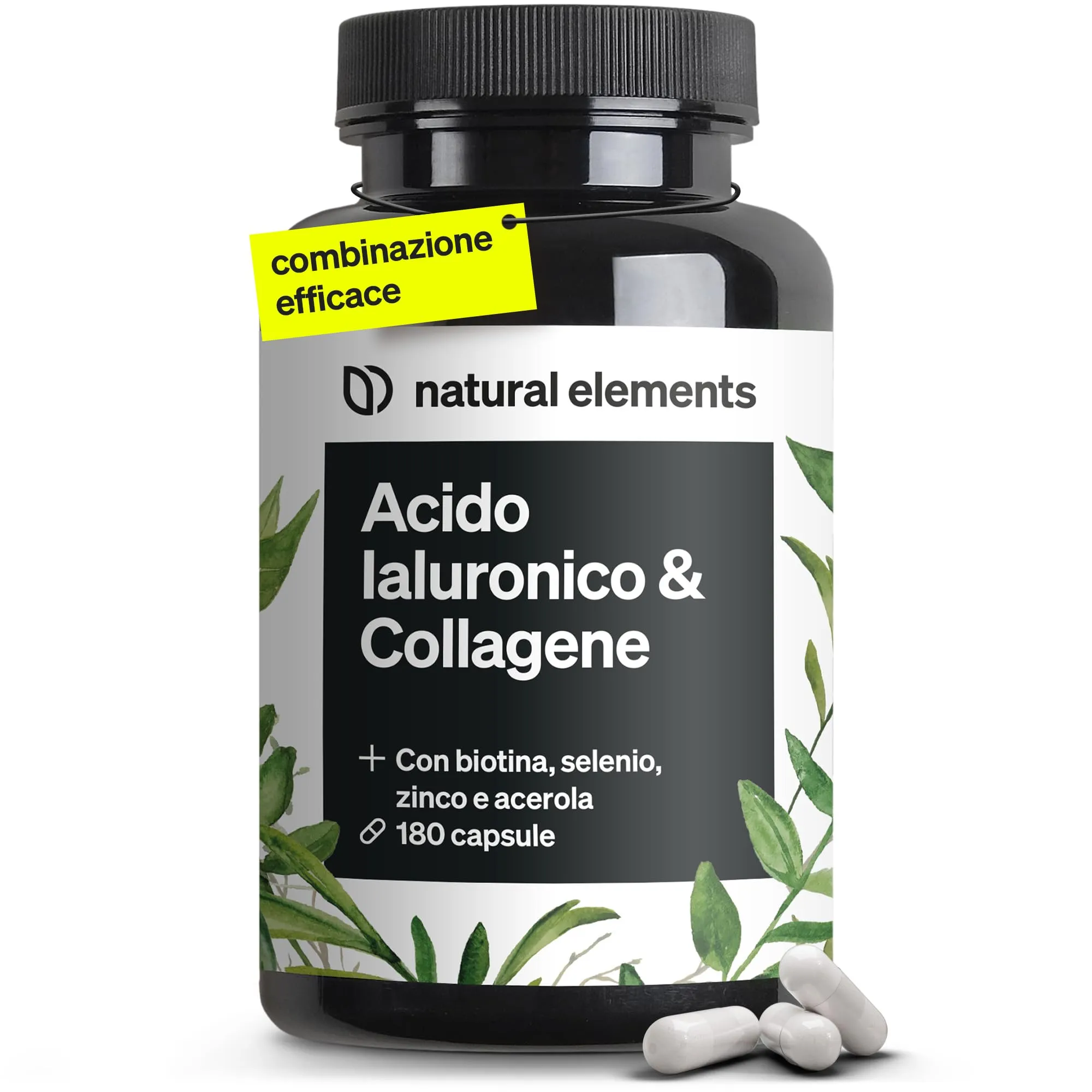 Collagene e Acido Ialuronico Integratore 180 Capsule