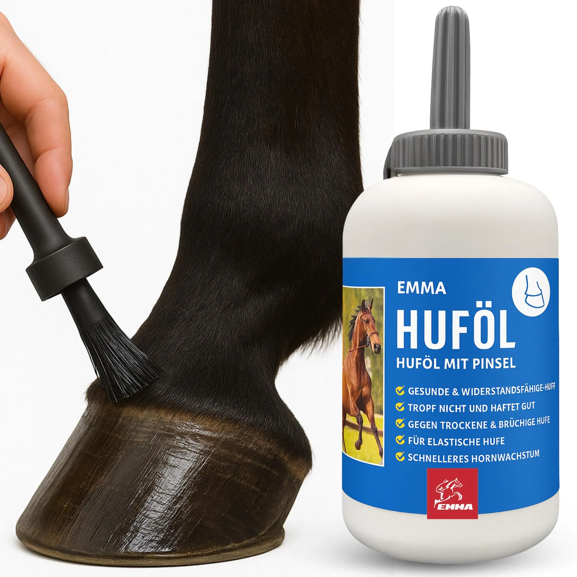 Olio per Zoccoli Cavalli con Pennello - 480ml