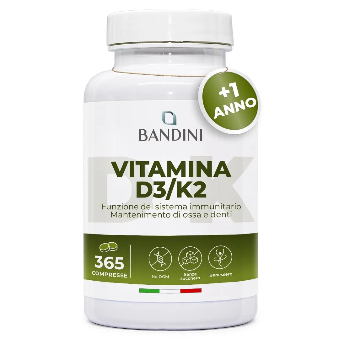 Bandini® Vitamina D3 K2 - 365 Compresse (12 Mesi)