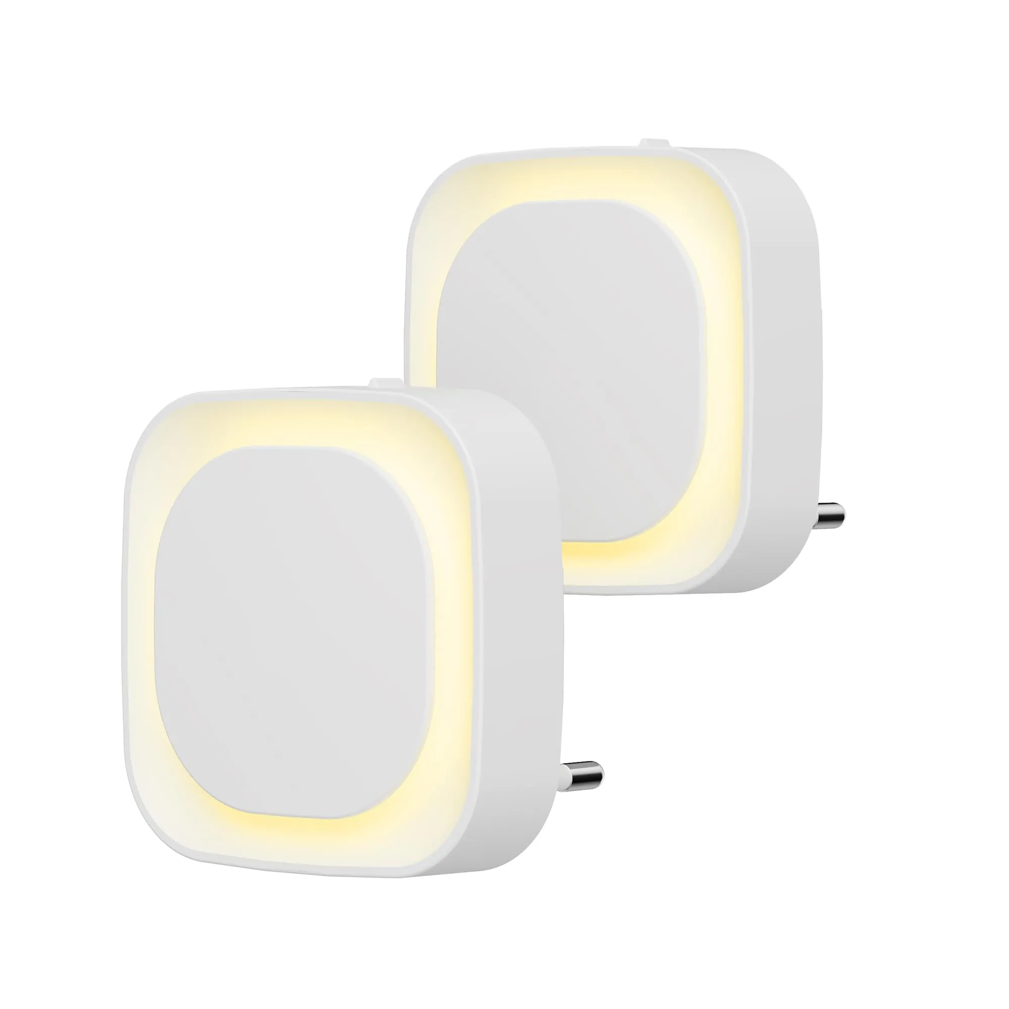 YUNLEX Presa di Luce Notturna con Sensore Crepuscolare, 3 livelli di luminosità regolabile