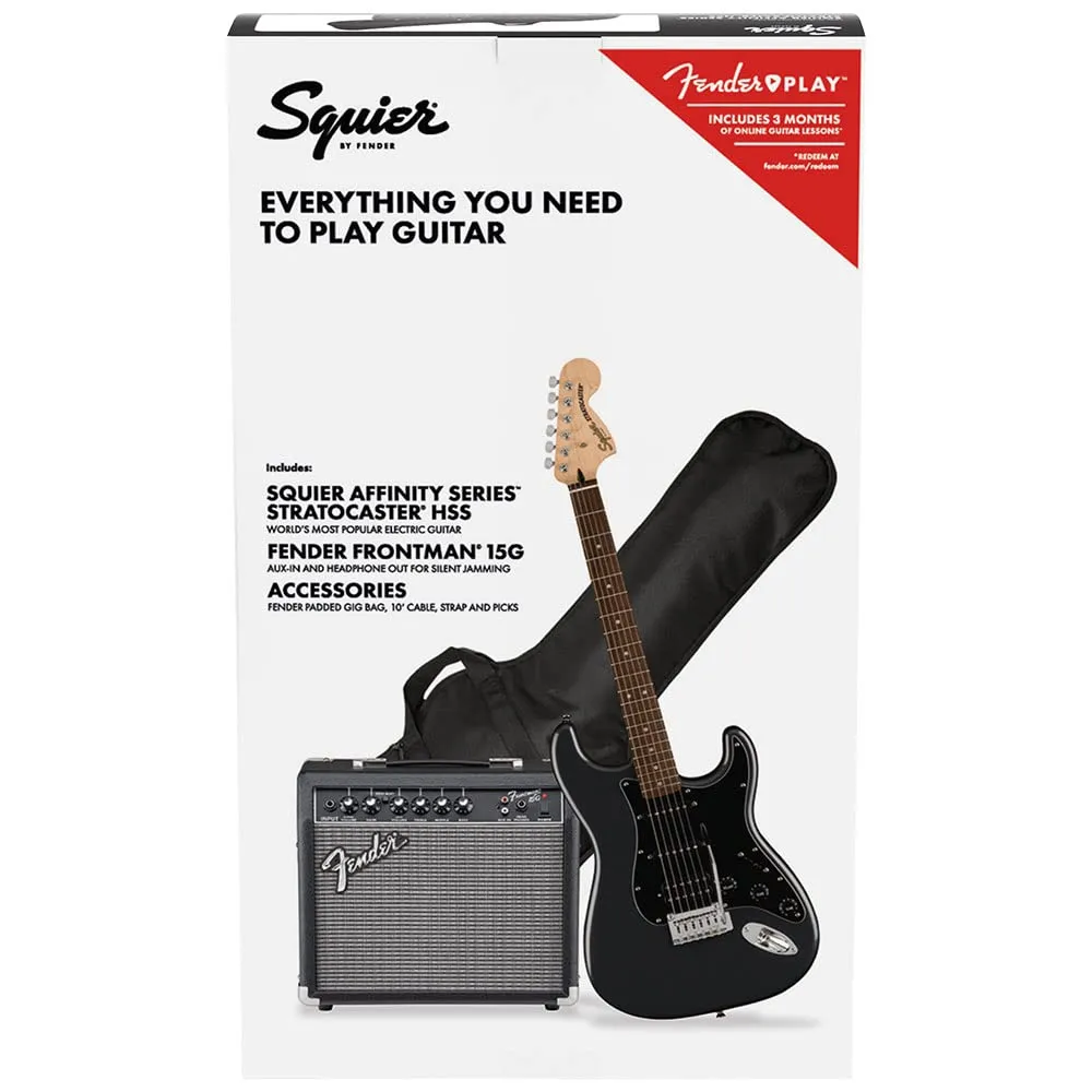 Squier Affinity Stratocaster HSS Pack Charcoal Frost Metallic