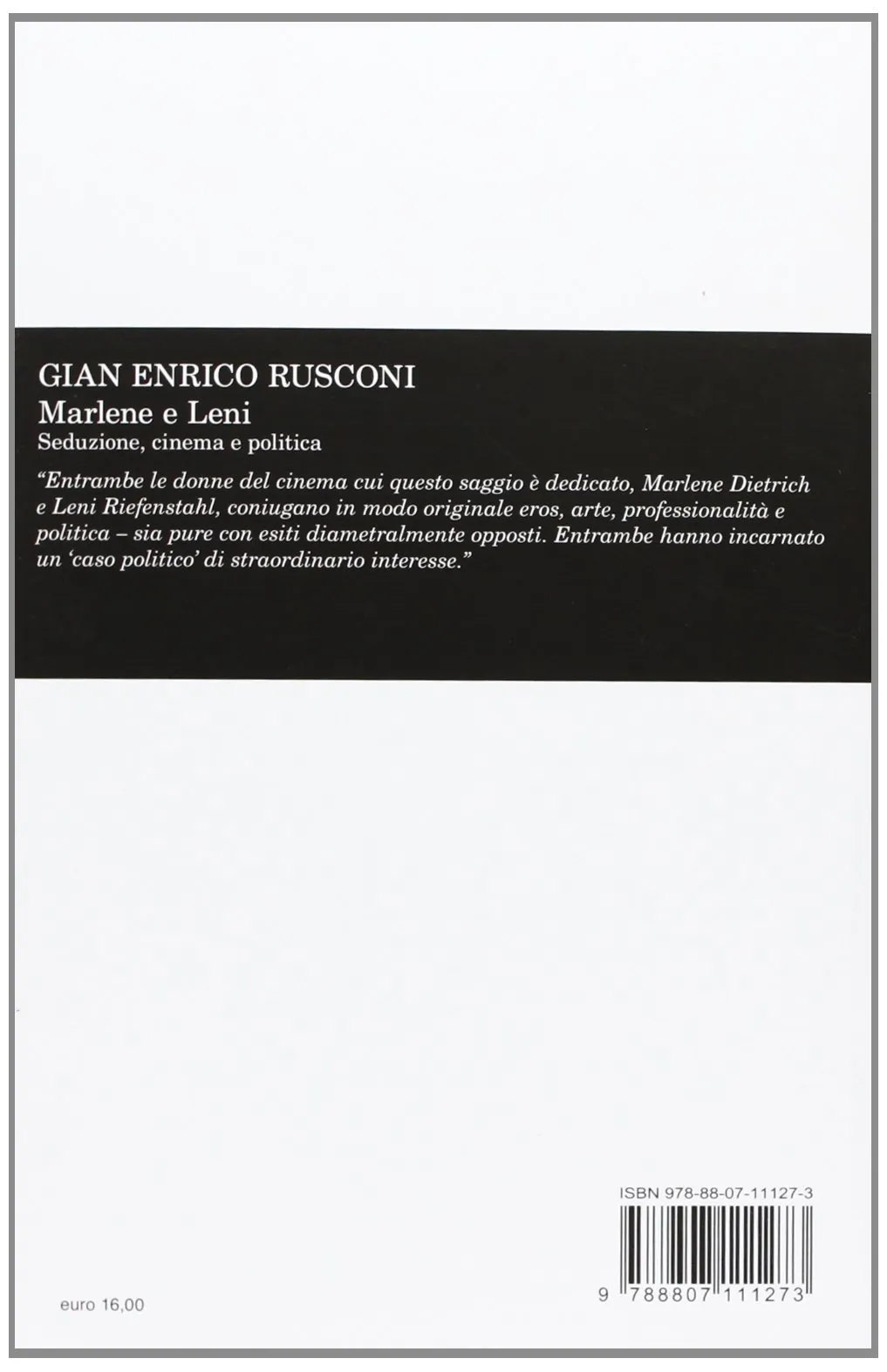 Marlene e Leni: Seduzione, Cinema e Politica - Un'analisi di Gian Enrico Rusconi