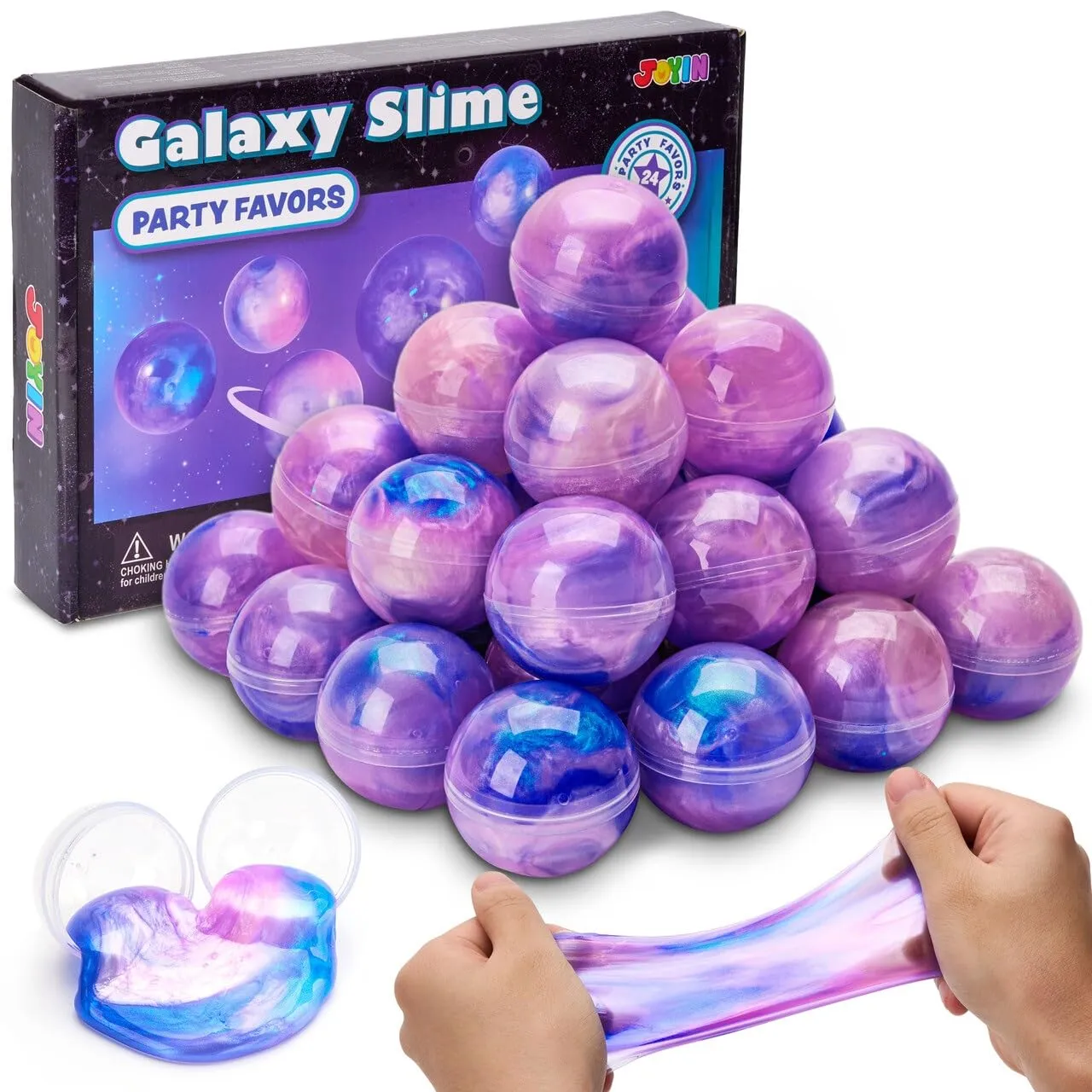 JOYIN Kit Slime Galassia, 24 Pezzi - Divertimento Elastico e Sicuro per Feste e Relax
