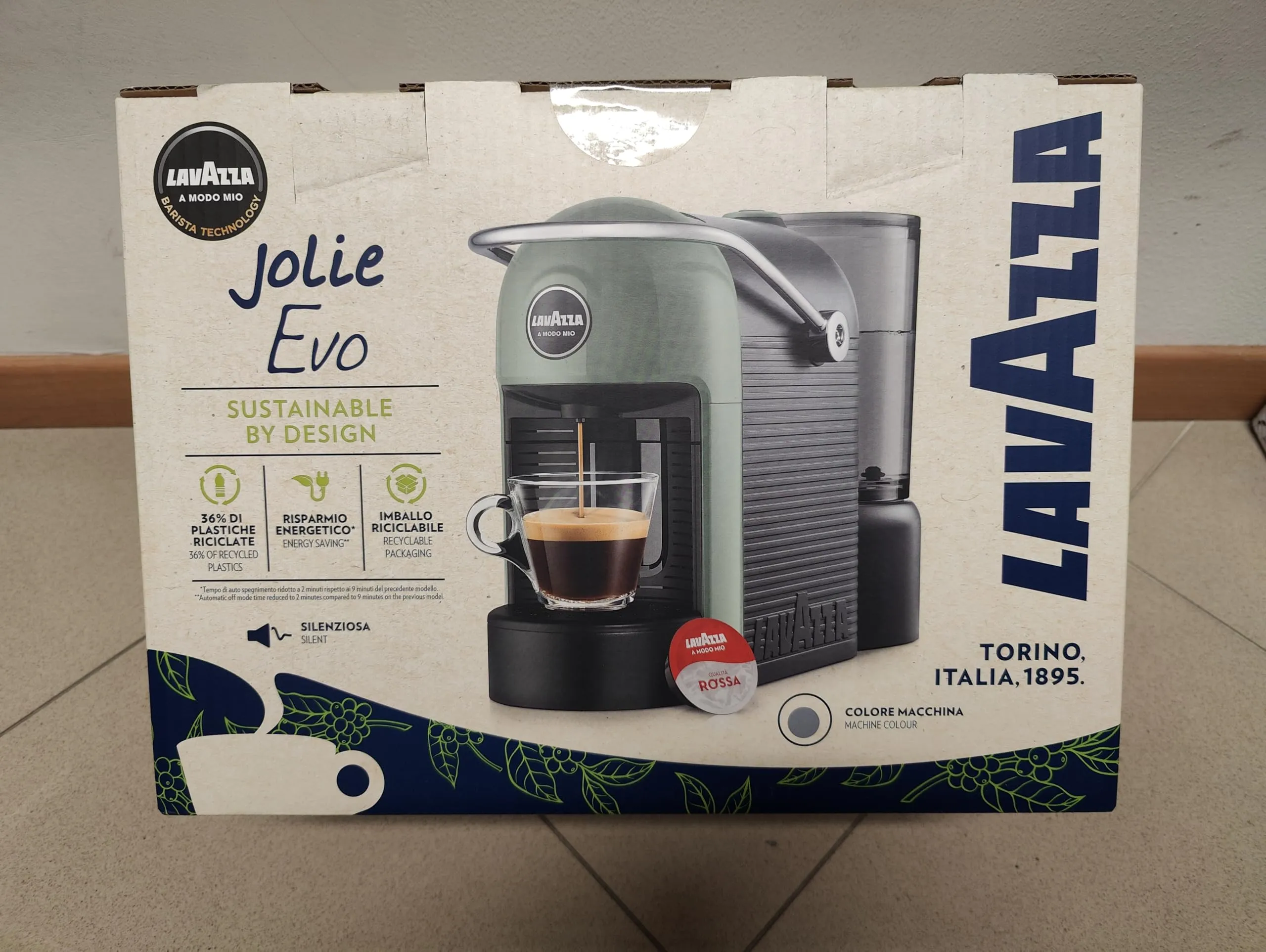 Lavazza A Modo Mio Jolie Evo Grigia - Macchina da Caffè Espresso a Capsule