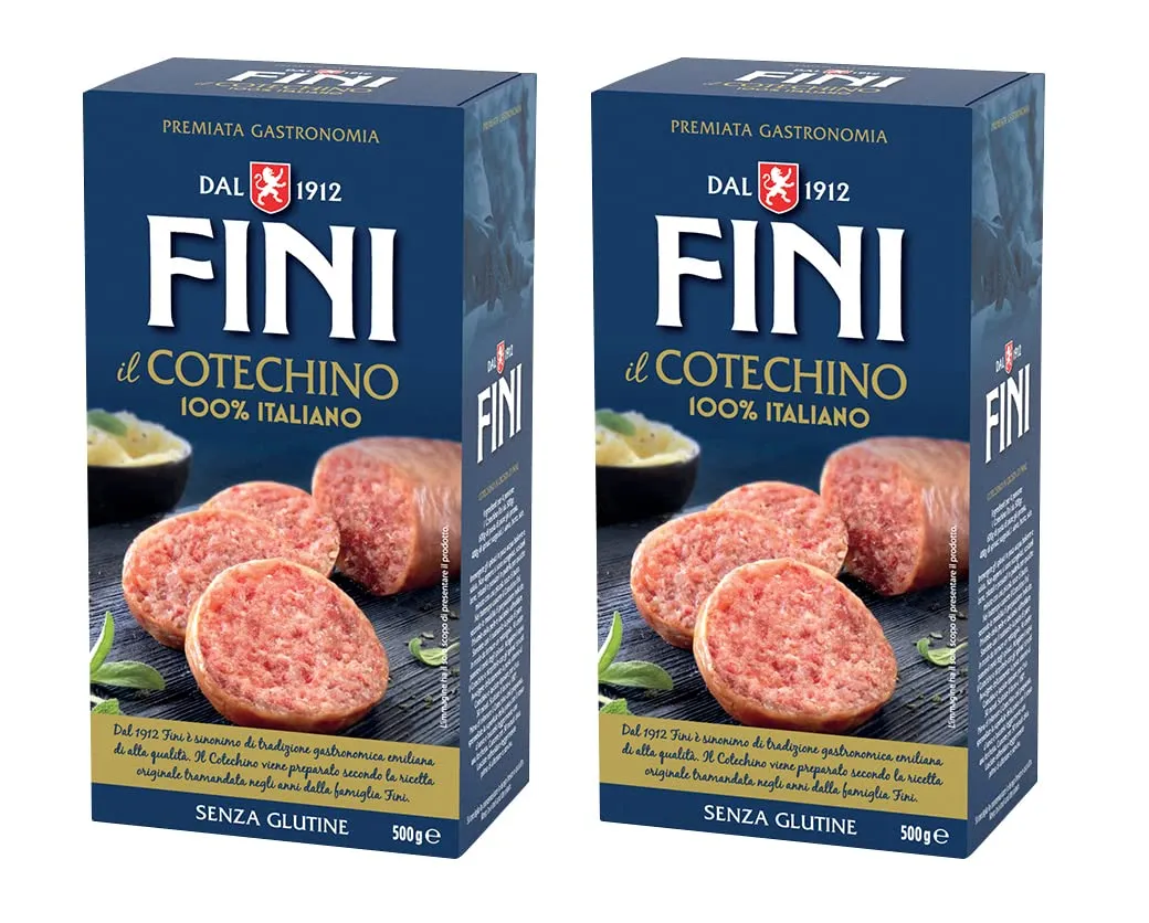 2x Fini Cotechino Precotto 100% Italiano Senza Glutine 500g