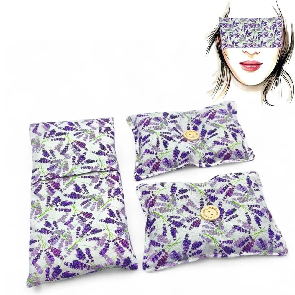 Cuscino per Occhi alla Lavanda e Mini Cuscini "Dormi Bene"