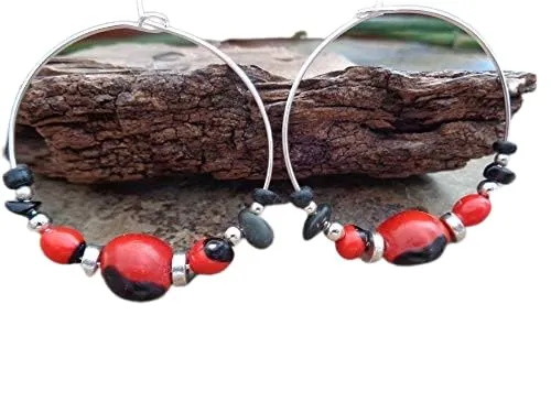 ✿ Orecchini Etnici Huayruro: Eleganza Naturale dal Cuore delle Ande ✿