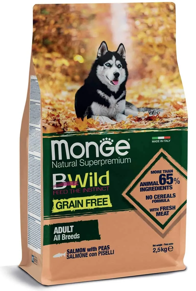 Monge Bwild Adult Salmone e Piselli