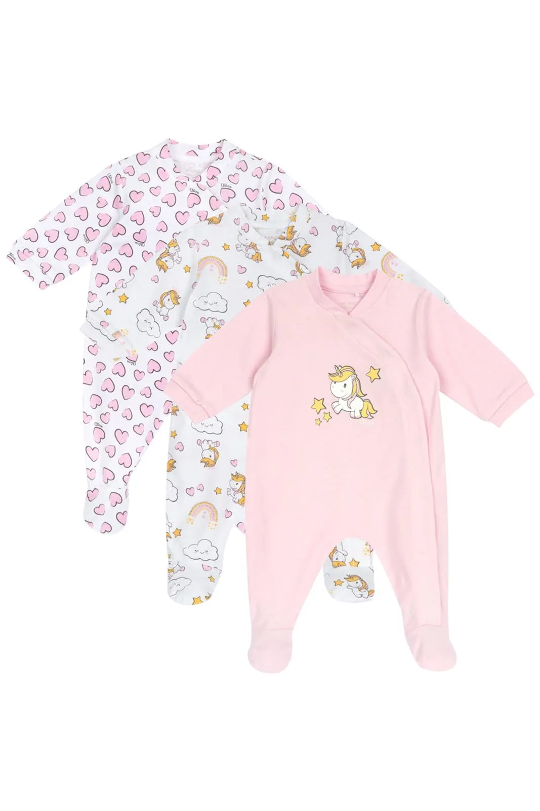 Chicco, Set Tutine Neonato e Neonata, Tutine con Pratico Piedino, in Morbido Cotone, Abbigliamento Bambino e Bambina 0-24 Mesi, Designed in Italy