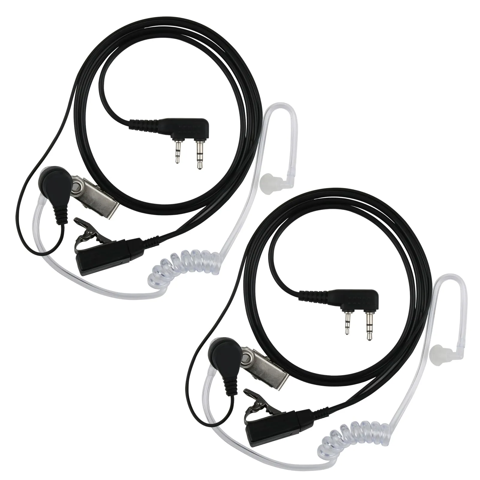Auricolare Walkie Talkie di Sicurezza a 2 Pin con PTT, Compatibile con Kenwood e BAOFENG