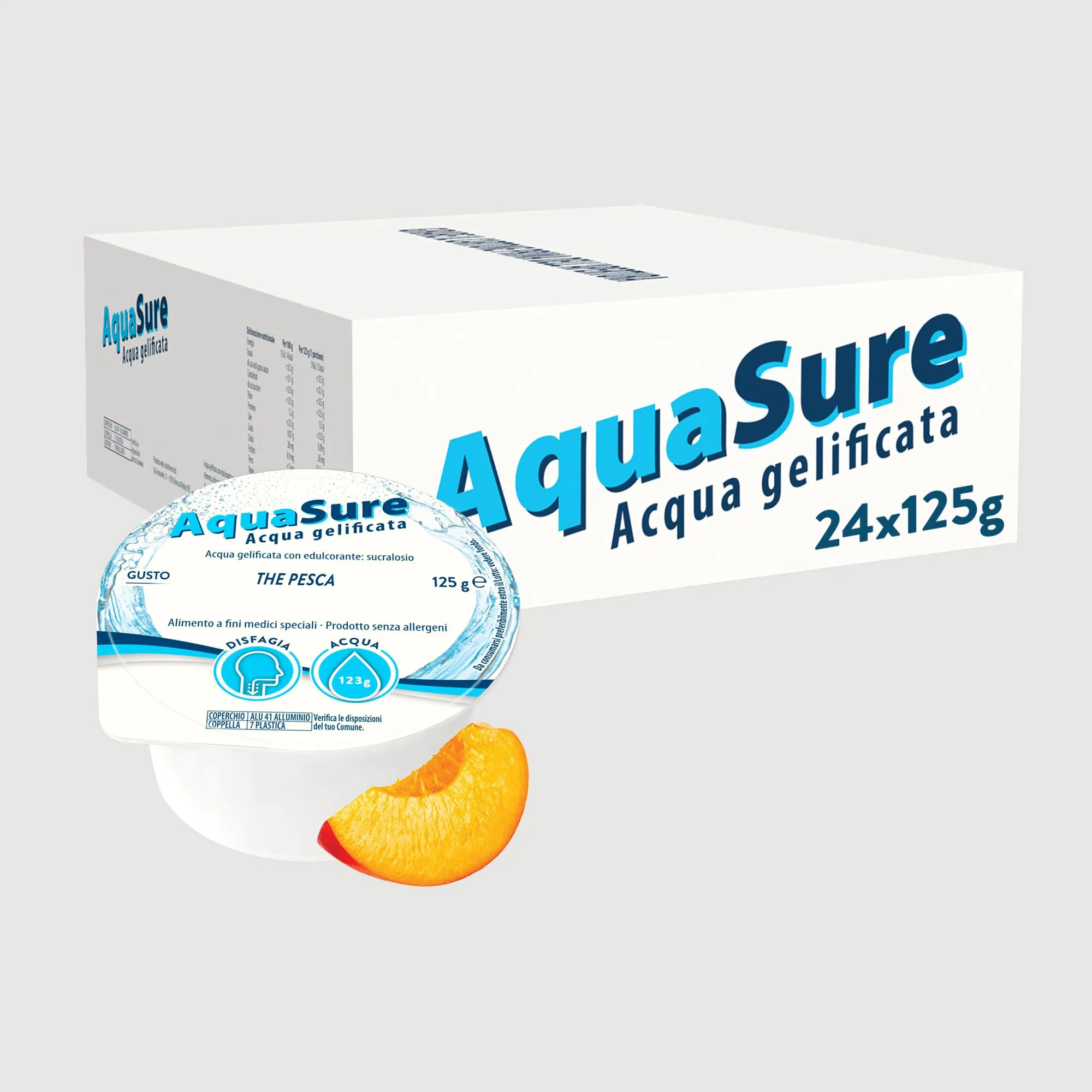 Abbott Nutrition AquaSure Acqua Gelificata Gusto Pesca - 24x125g