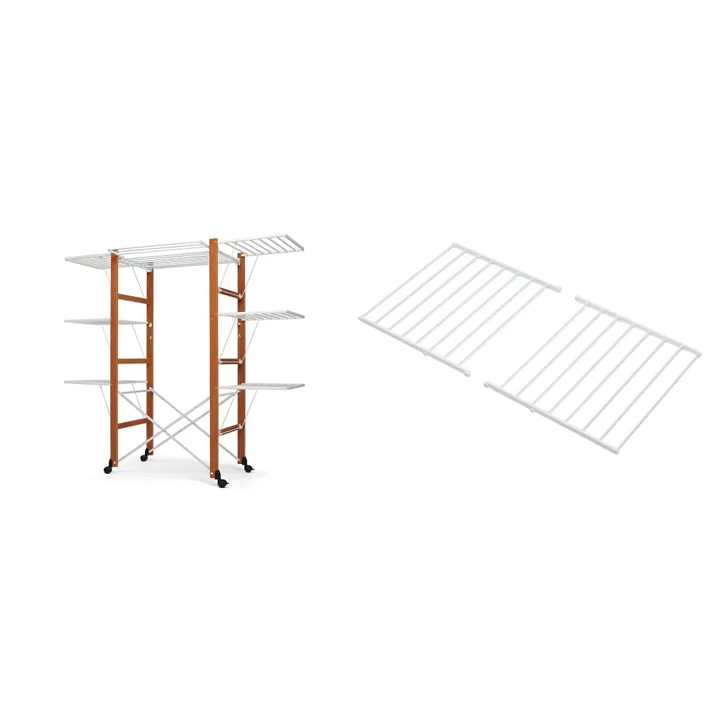 Foppapedretti Ursus Stendibiancheria Noce con Coppia Ali Ricambio Gulliver Bianco