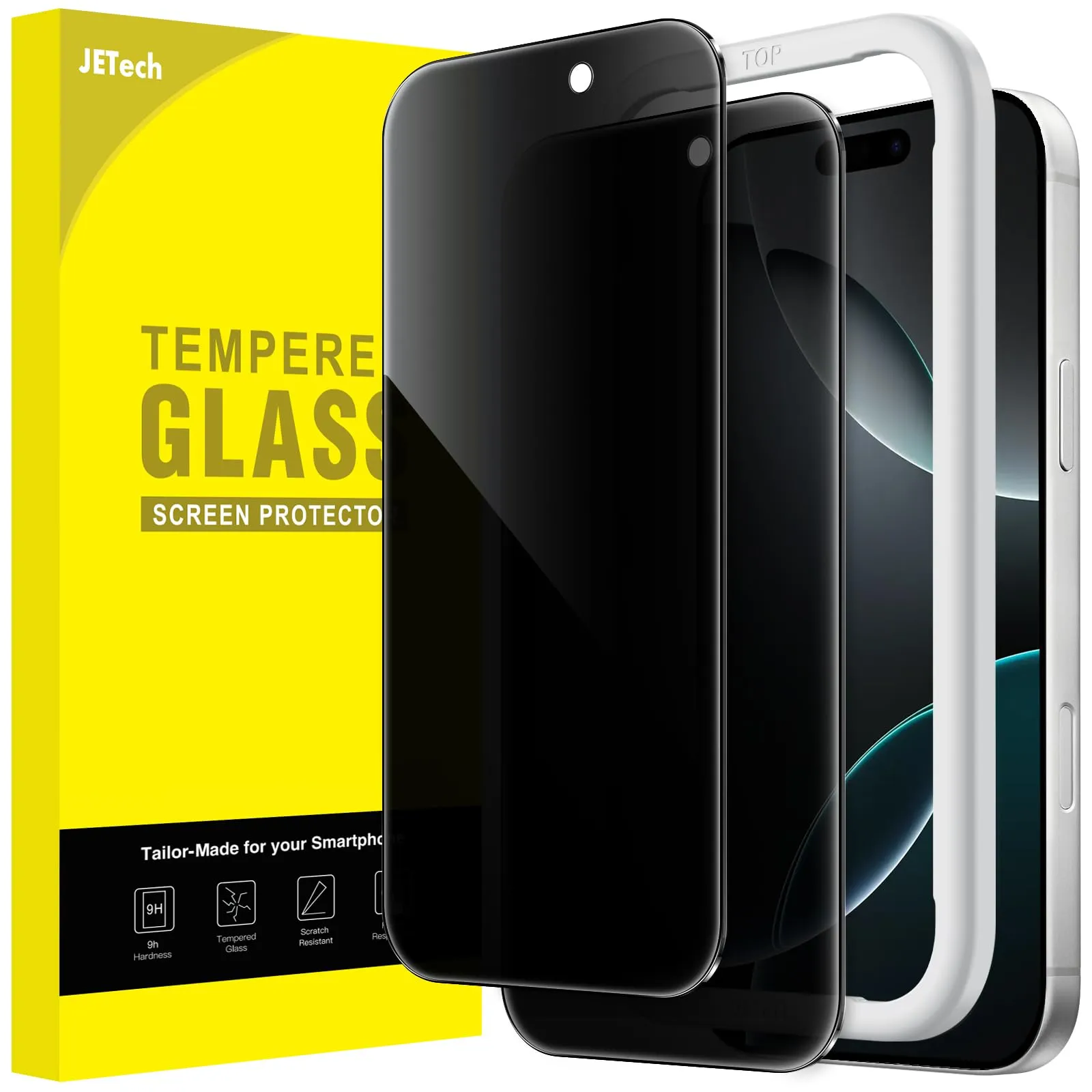 JETech Privacy Pellicola Protettiva per iPhone 16 Pro 6,3 Pollici