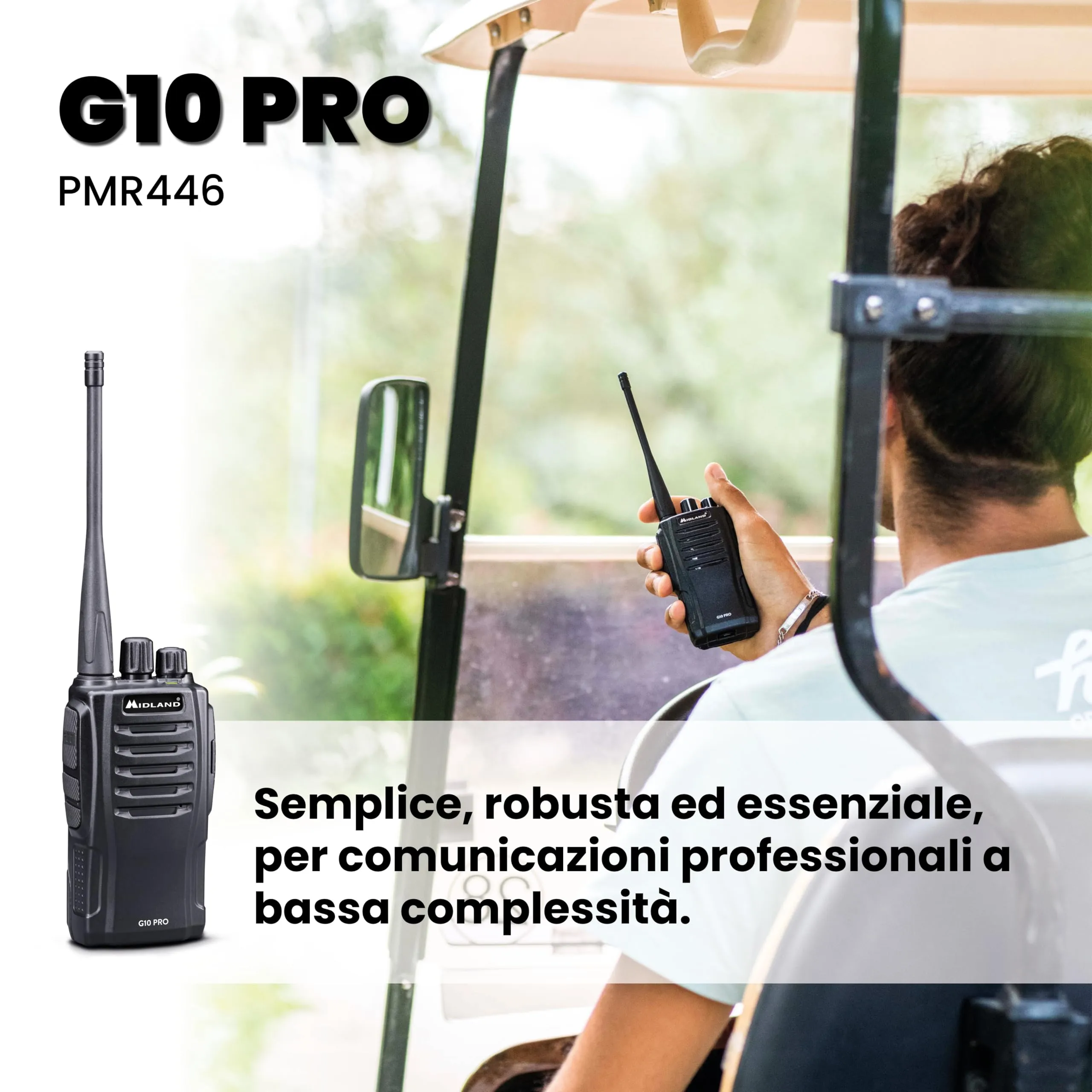 Walkie-Talkie Midland G10 PRO – 32 Canali PMR446, 12km Di Copertura, Batteria 1200mAh Per Cantiere E Strada - 2