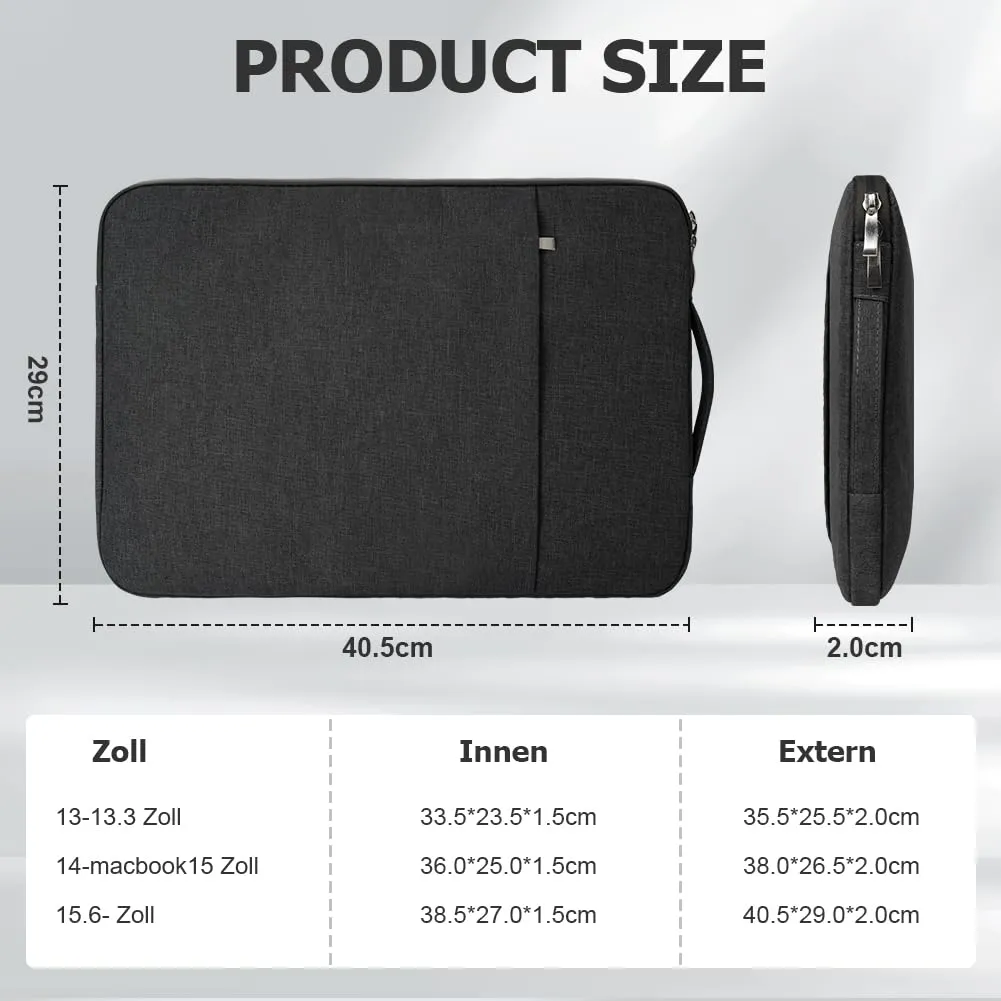 Flintronic Custodia per Laptop 15.6 Pollici Impermeabile