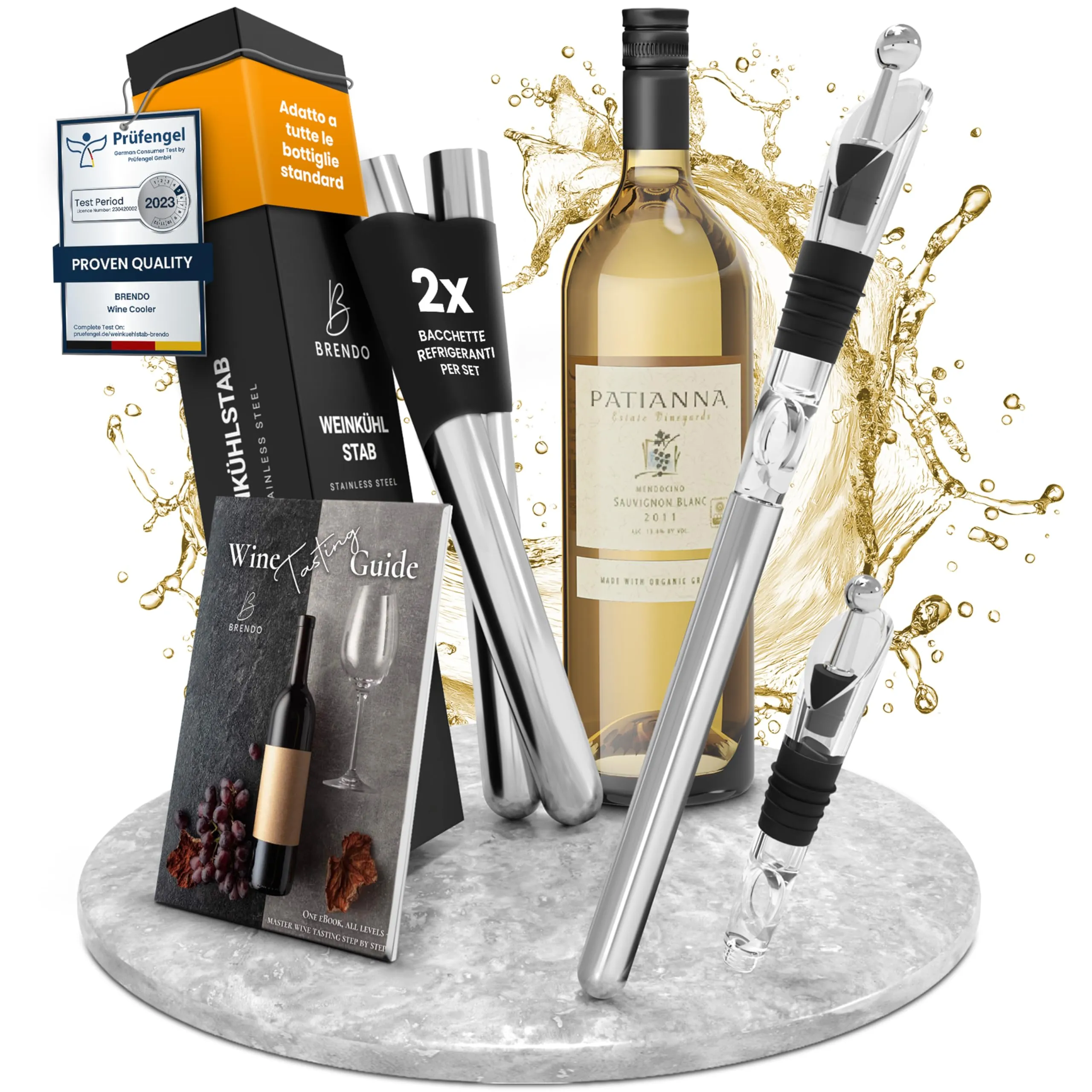 Brendo Refrigeratore per Bottiglie Vino 4-in-1