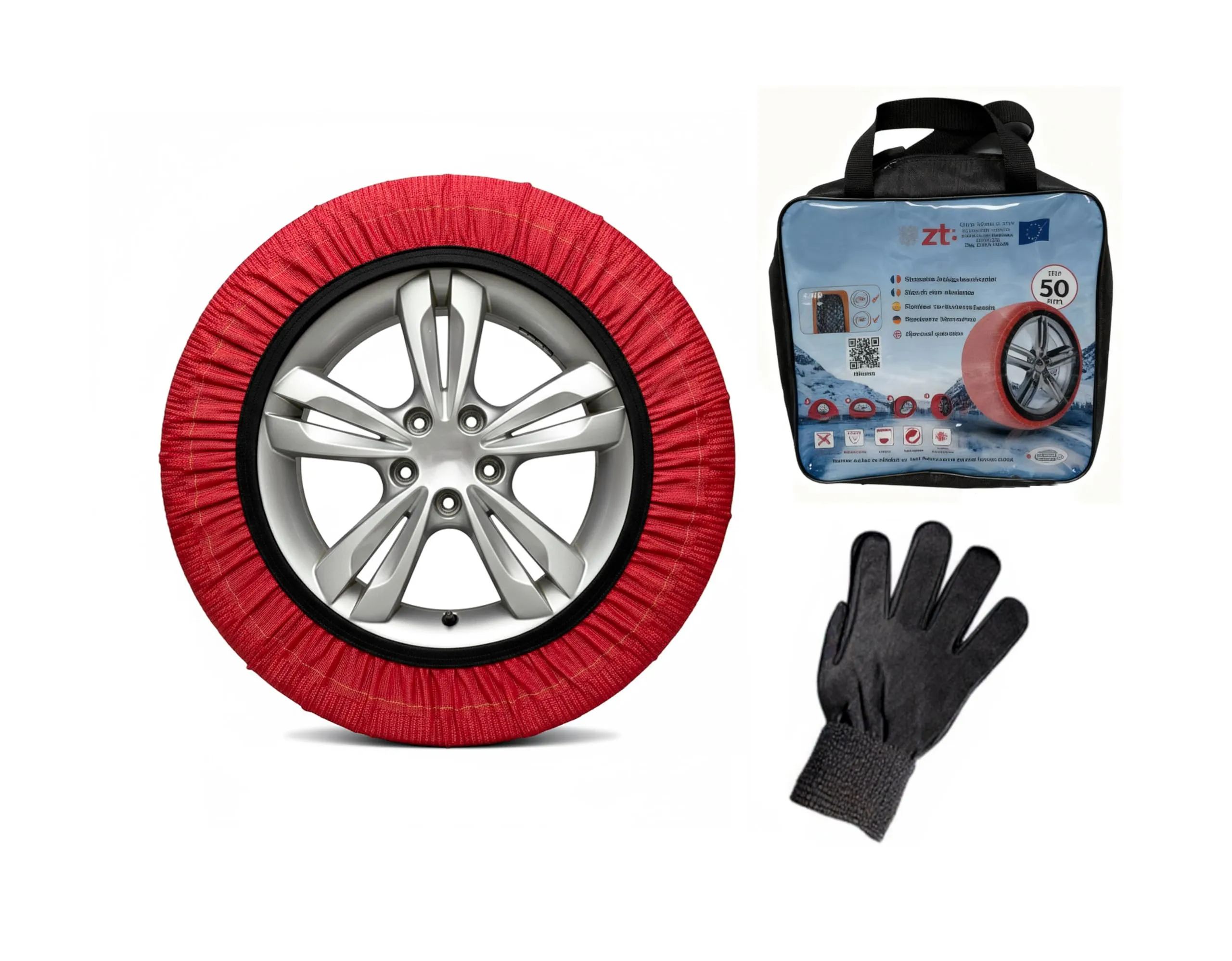 Calze da Neve Auto Omologate EN 16662-1 - Misura L