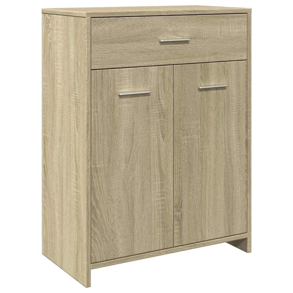 vidaXL Mobile da Bagno Rovere Sonoma 60x33x80 cm in Legno Tecnico