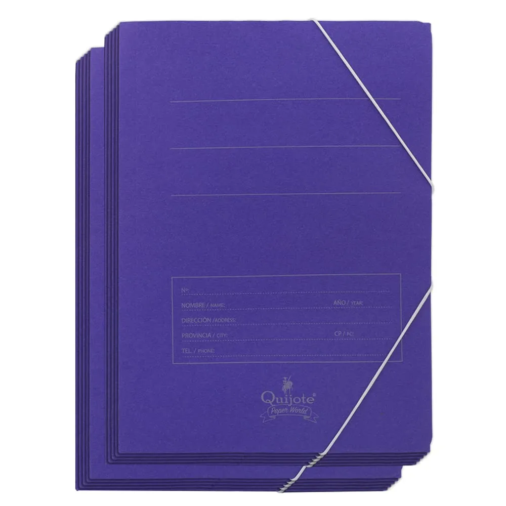 Starplast Cartelline con Alette ed Elastico A4 Blu - Confezione da 10