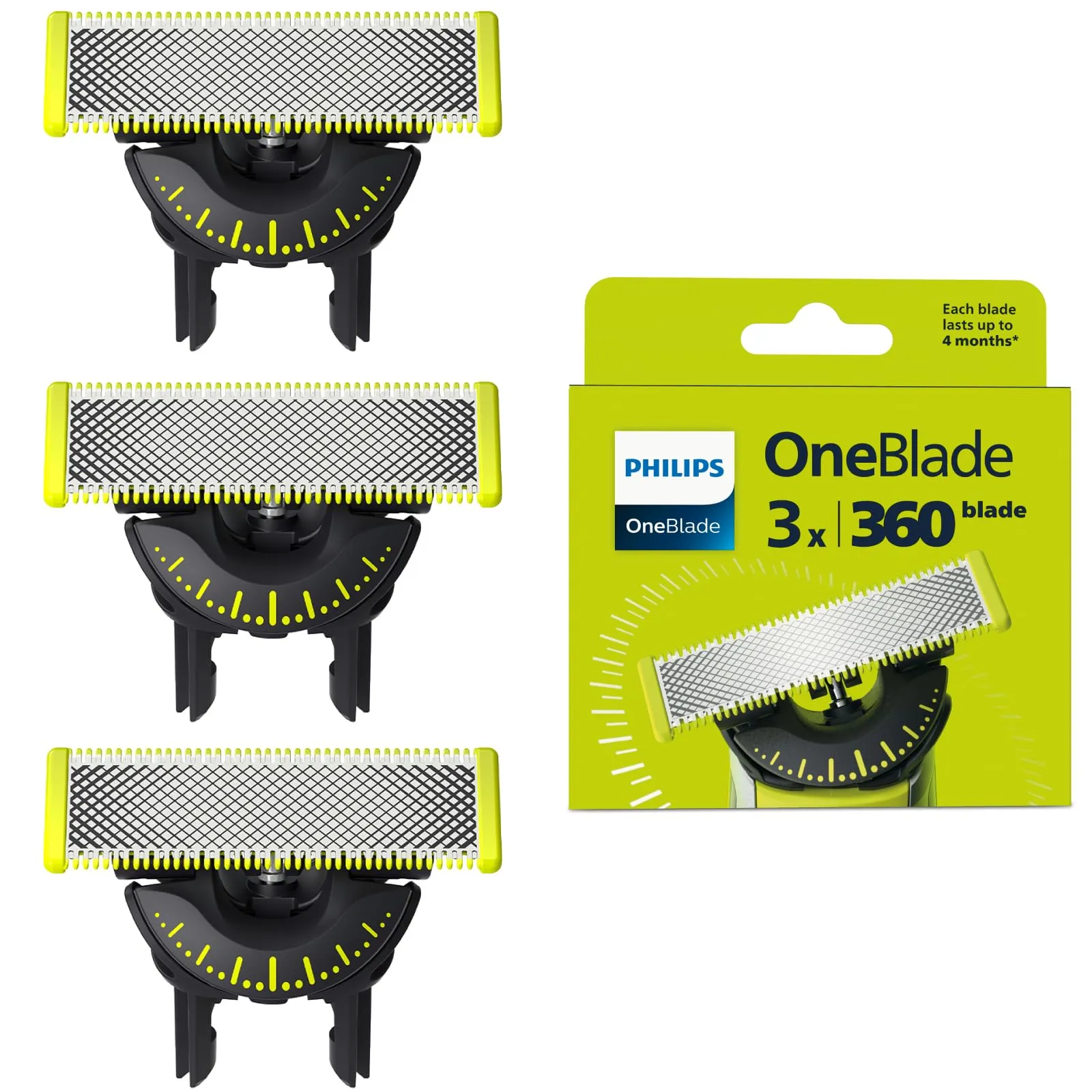 Philips OneBlade 360 Lame di Ricambio (3 pezzi)