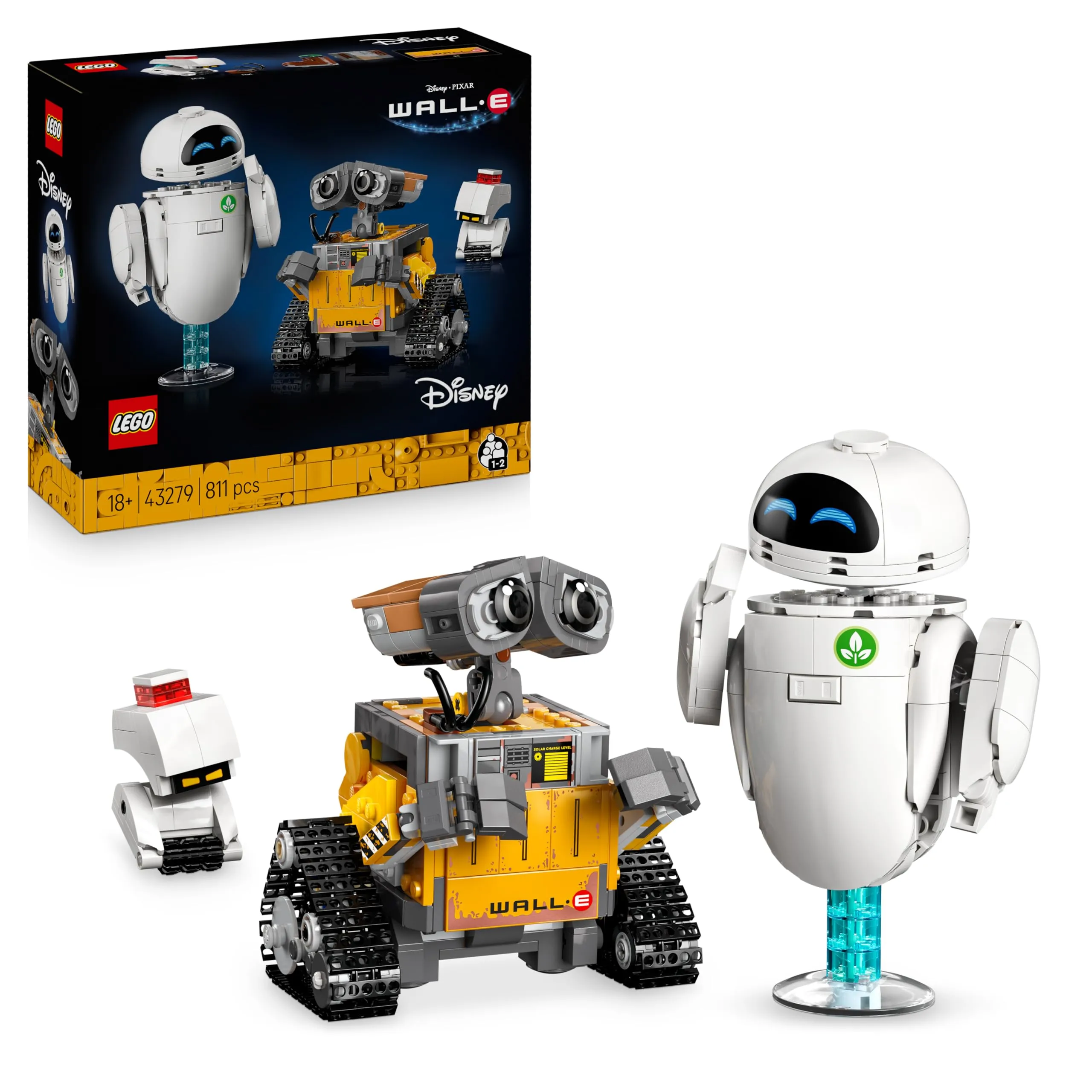 LEGO Disney Pixar WALL-E e EVE - Kit di Modellismo da Esposizione per Adulti