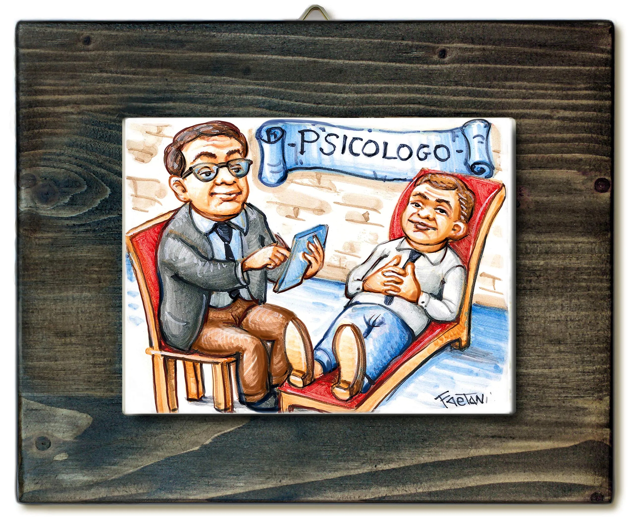 Quadretto Decorativo "Psicologo": Un'Idea Regalo Originale e Artigianale Made in Italy
