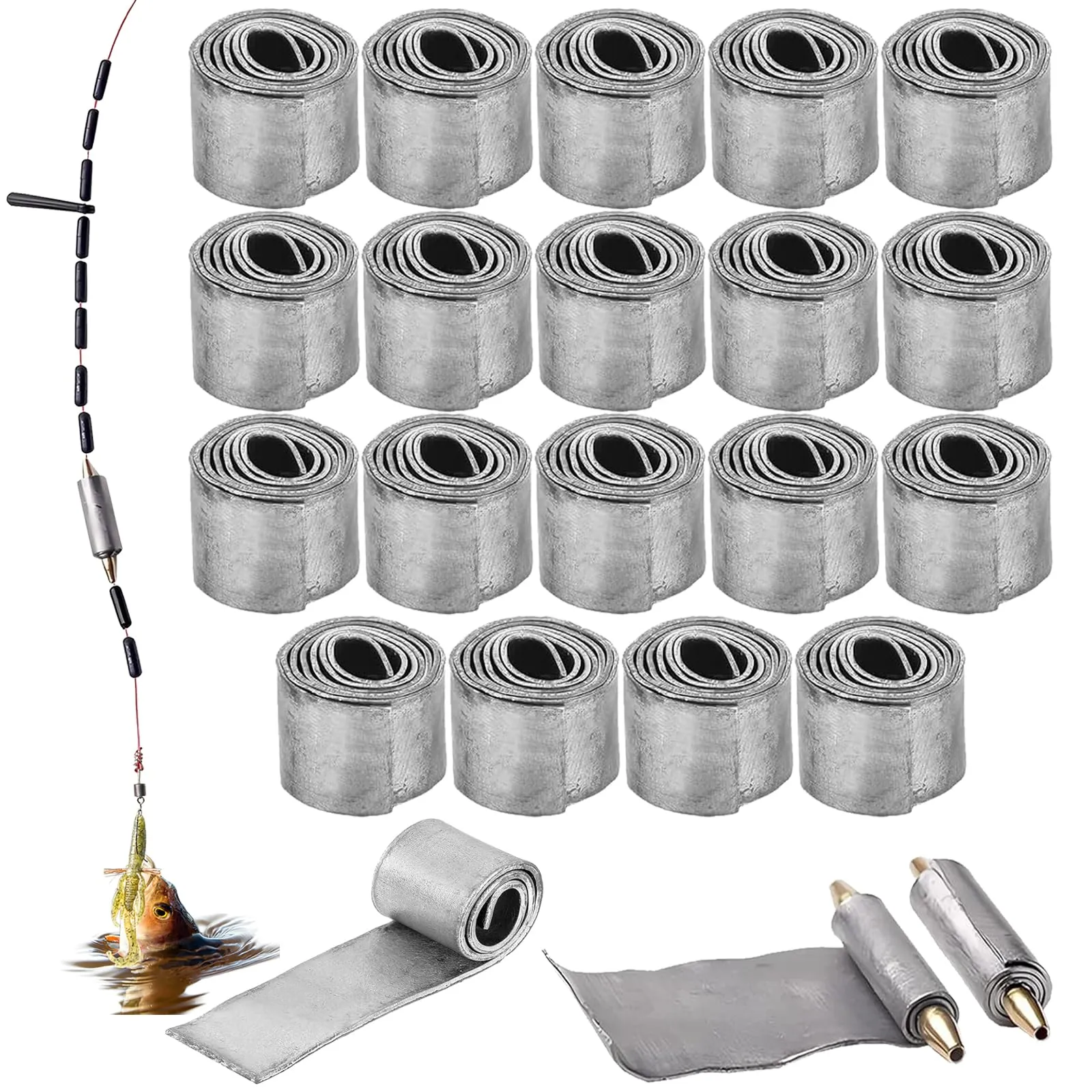 Tkxjry Piombo Morbido per Pesca, 20 Pezzi