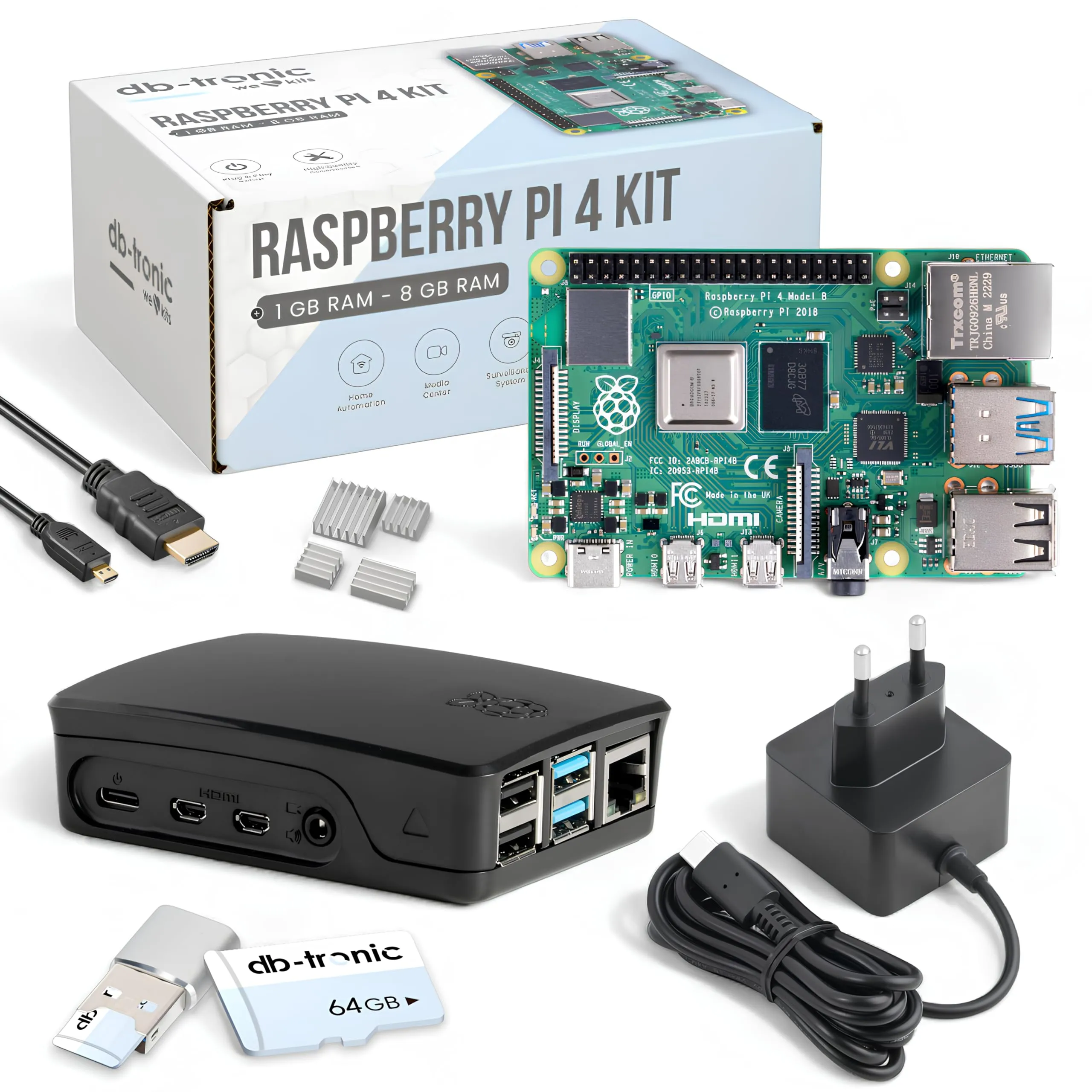 Raspberry Pi 4 4GB Starter Kit Black