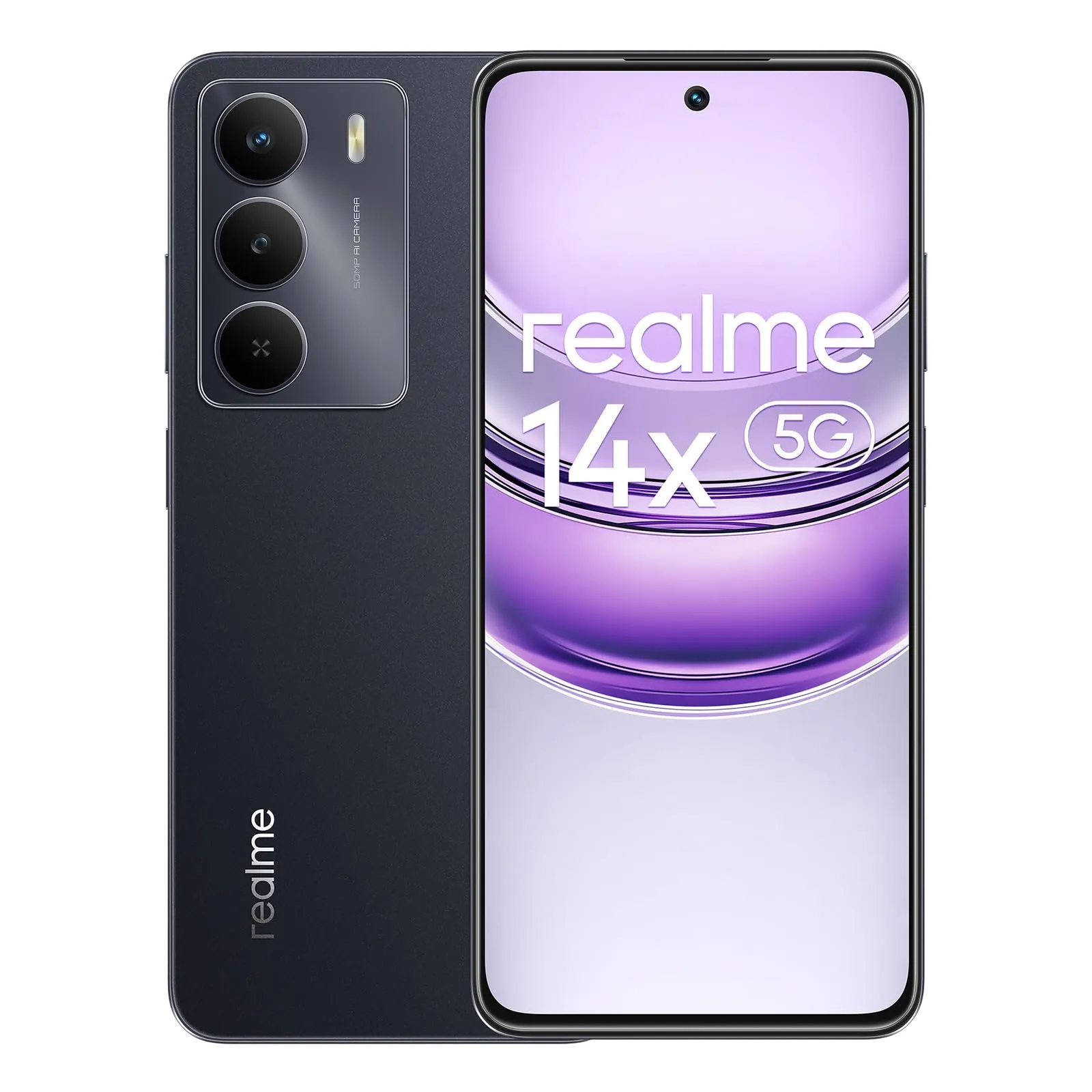 realme 14x 5G Smartphone 8+256GB, MediaTek Dimensity 6300, Fotocamera da 50MP, Display da 120Hz, Batteria da 5000mAh, Android 15, Nero (senza adattatore)