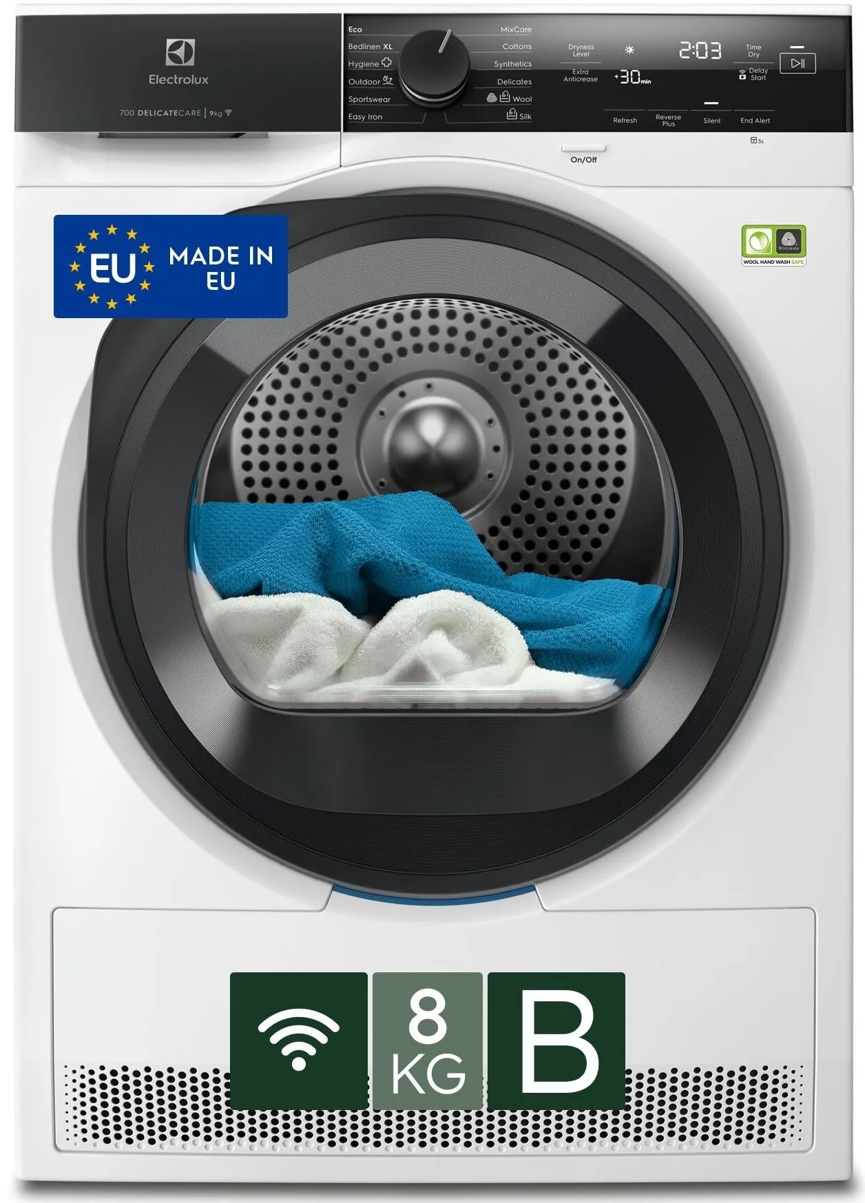 Asciugatrice a Pompa di Calore Electrolux Serie 700 DelicateCare EW7HA48GY