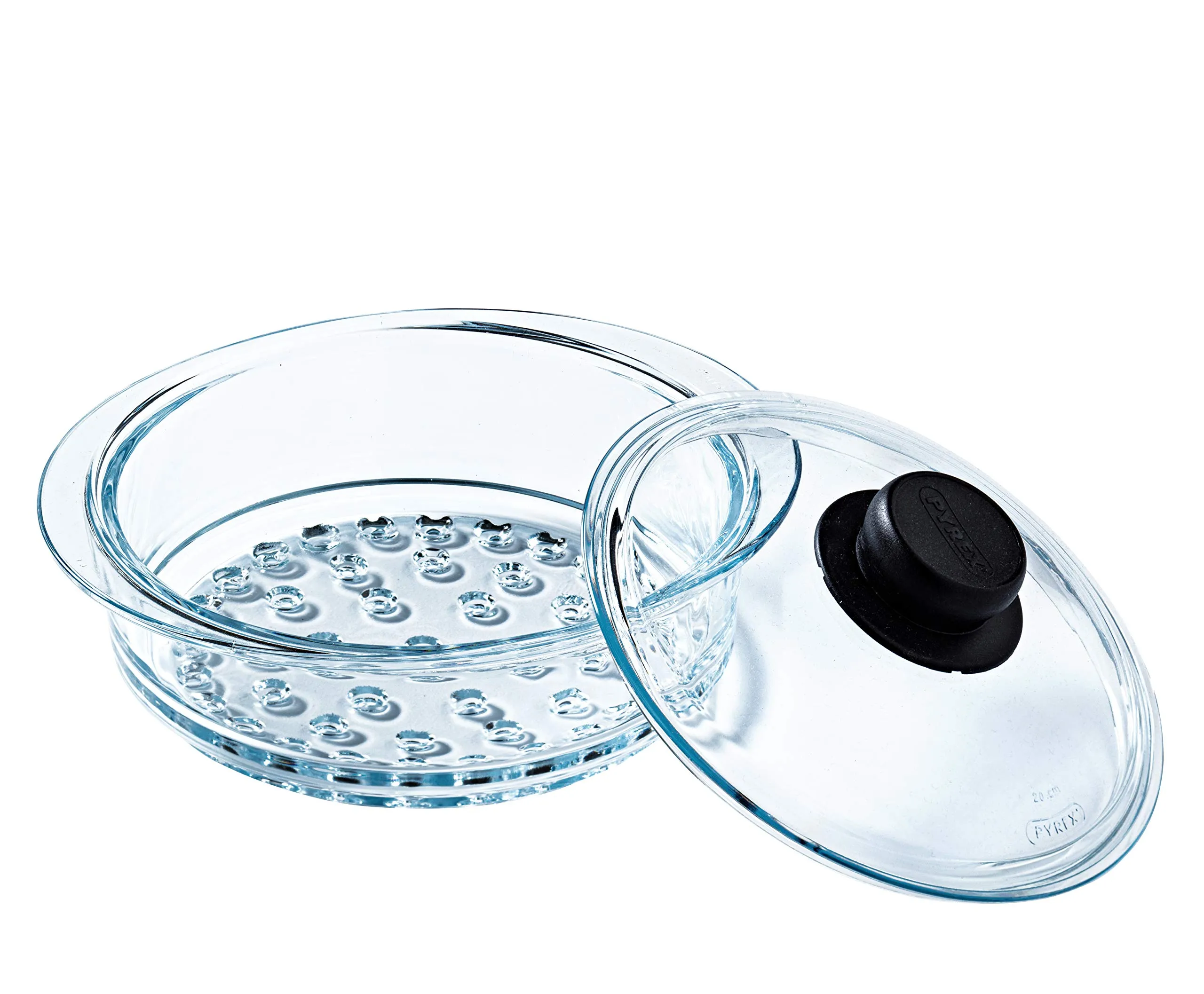 Pyrex® Cesto a Vapore con Coperchio in Vetro Borosilicato