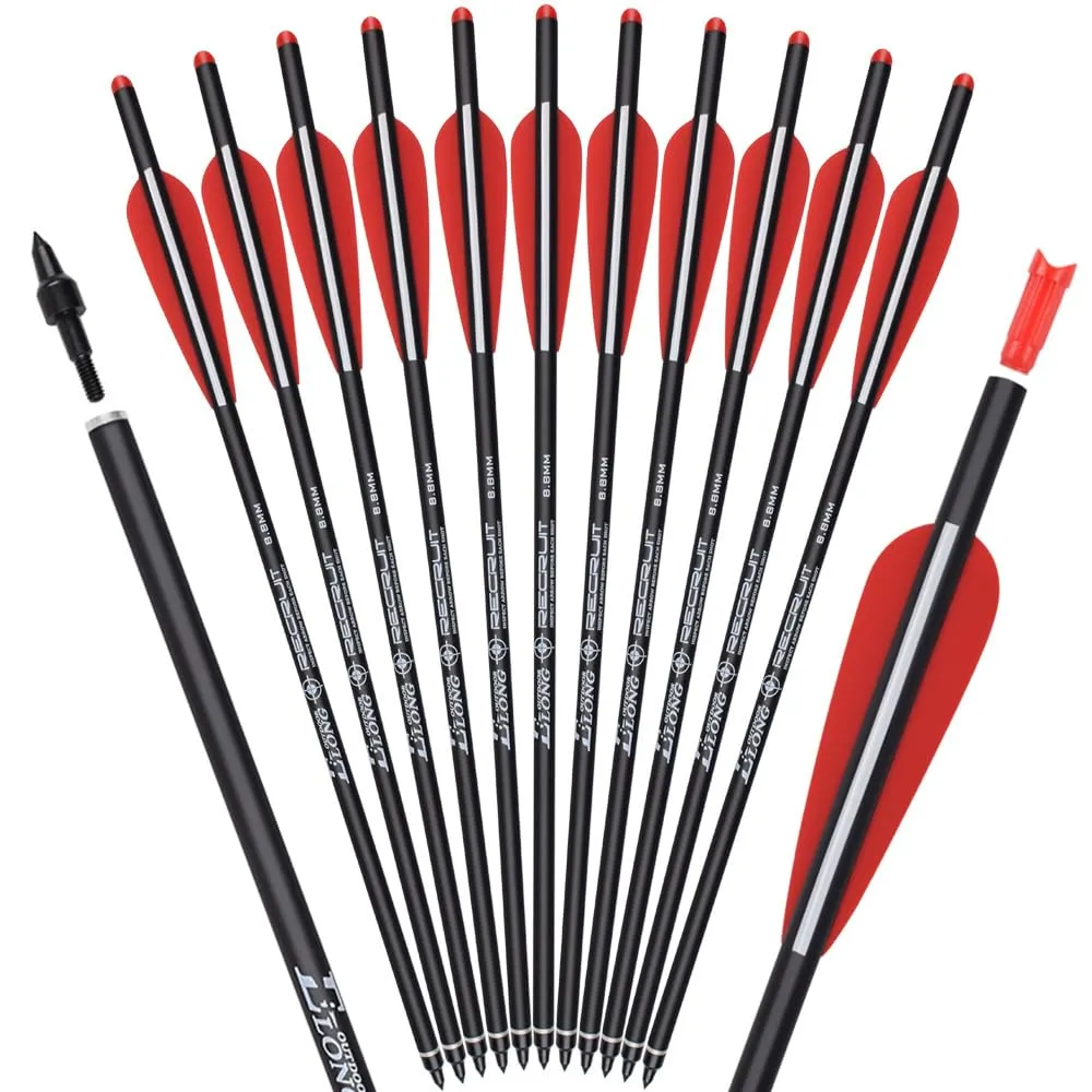 TY Archery 12 Viti per Balestra in Carbonio 16 Pollici