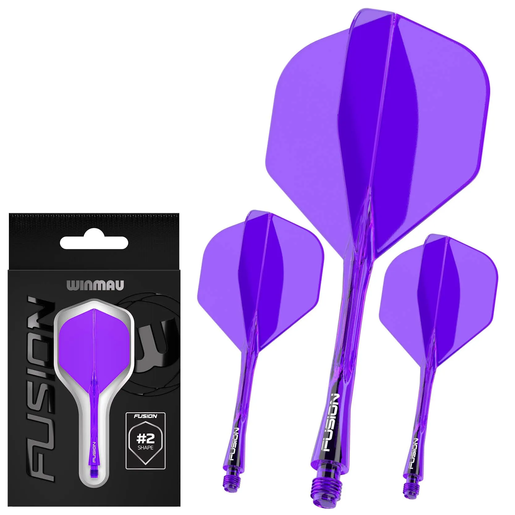 WINMAU Freccette Fusion - Sistema Integrato di Volo e Albero - Viola