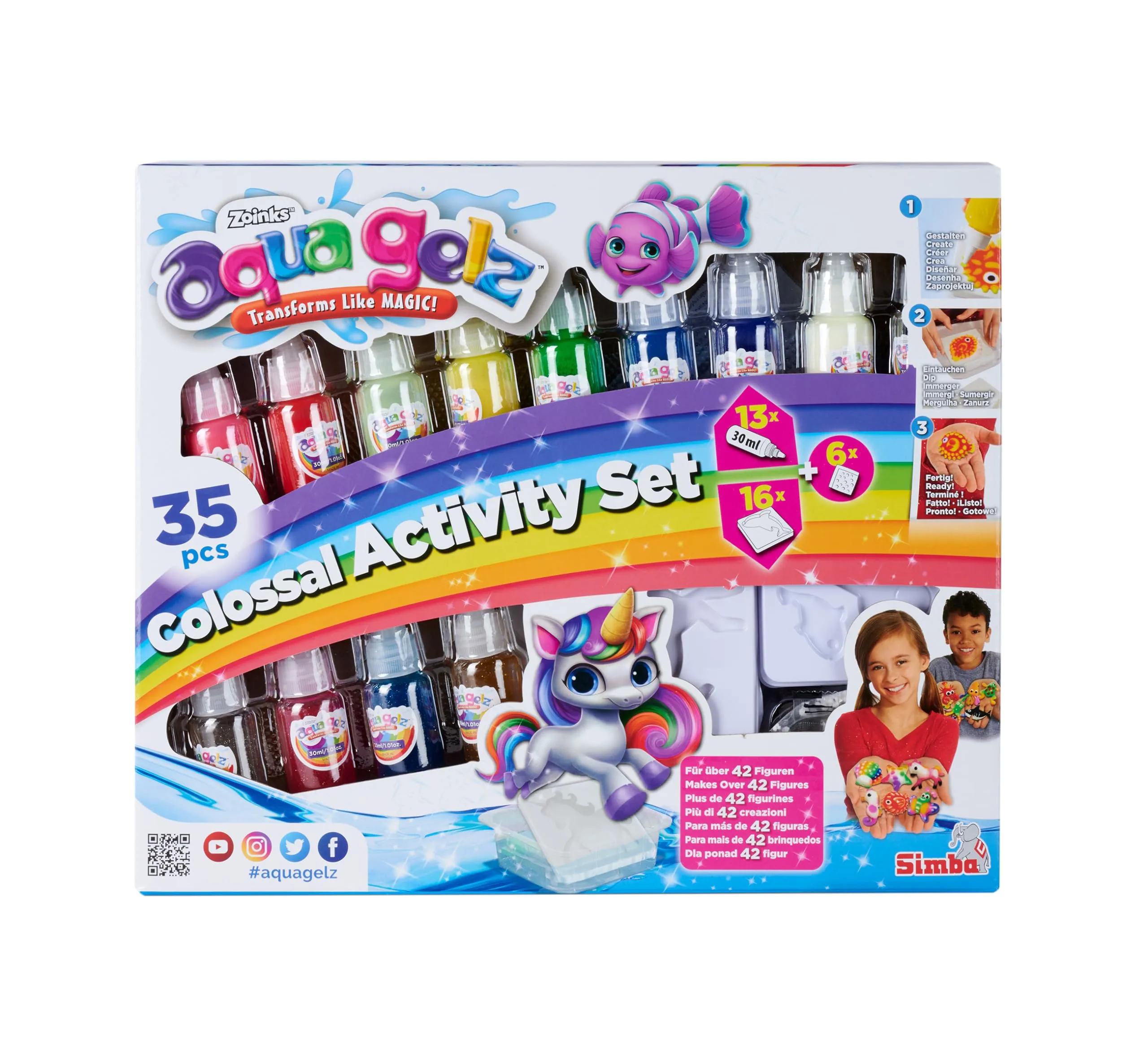 Simba Aqua Gelz Mega Set - Crea Magiche Figure 3D