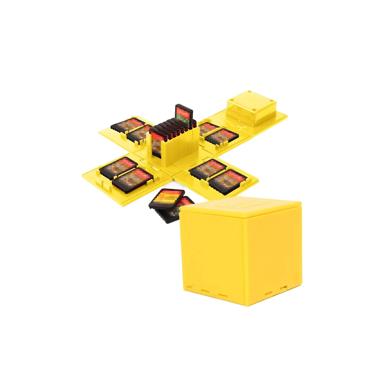 Custodia per 16 Carte da Gioco Nintendo Switch - Blocco Domanda Giallo